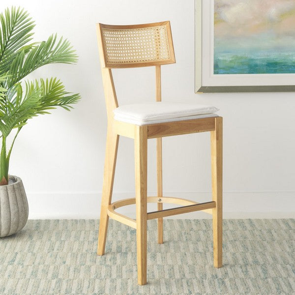 Galway Cane Bar Stool, BST1505 | Safavieh - Natural