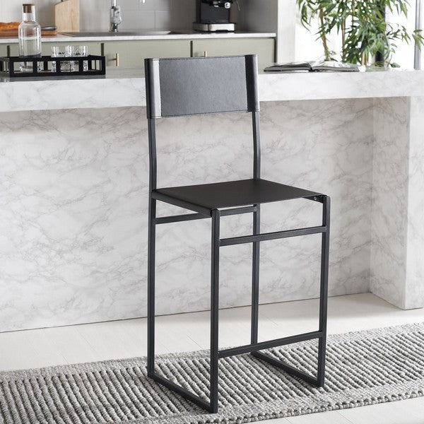 Layne Counter Stool, BST3020 | Safavieh - Black 