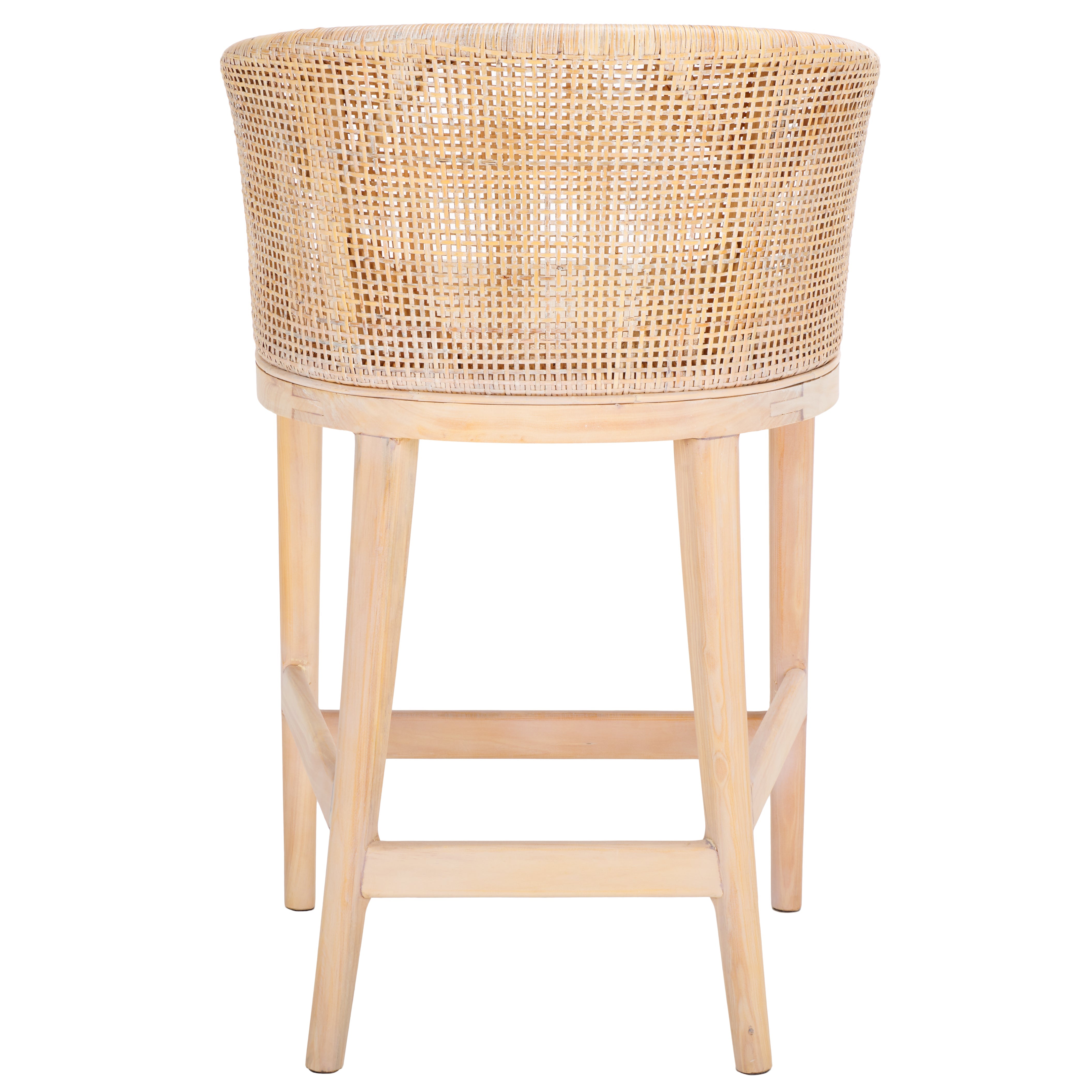 Brando Counter Stool | Safavieh - BST4000 - Natural White Wash Weave / White Wash / Holy White Cushion