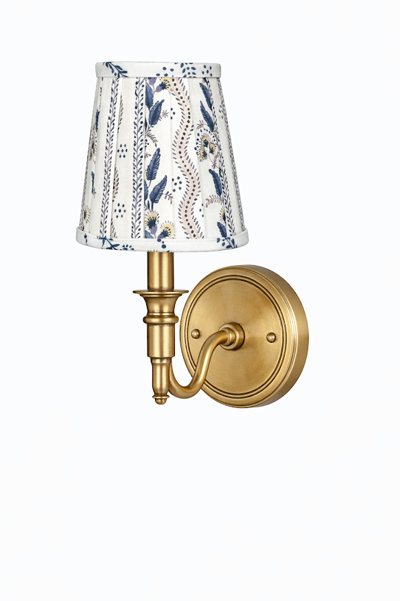 Blue Trellis Sconce Shade