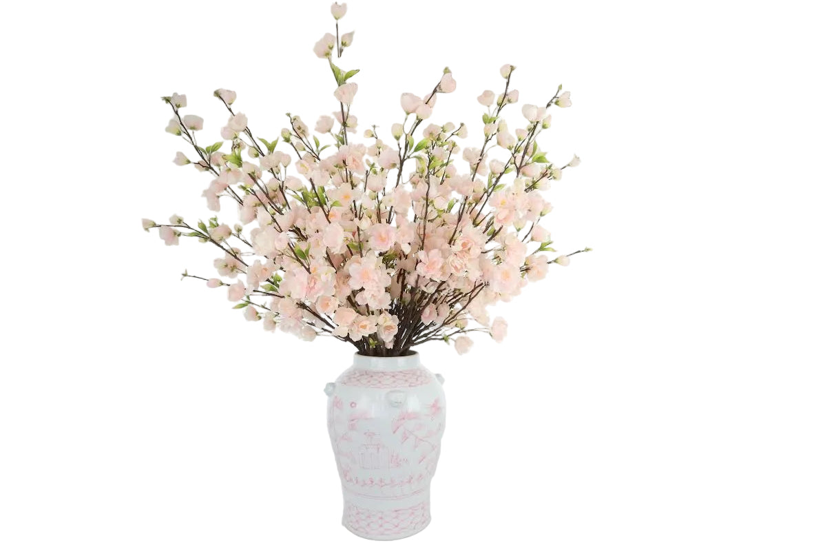 Pink Village Scene Cherry Blossom Arrangement