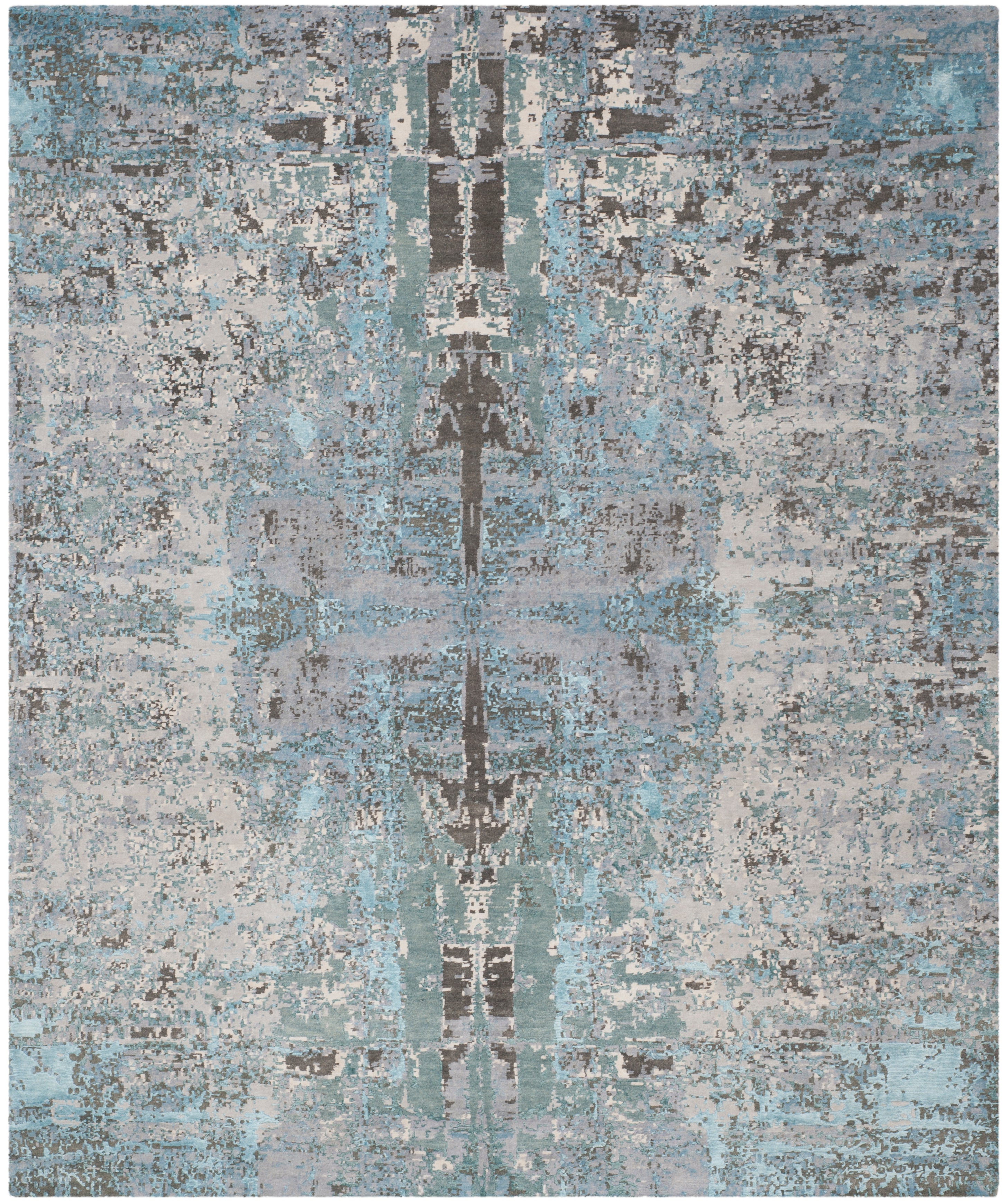 Centennial 101 Rug | Safavieh - CEN101 - Silver / Turquoise