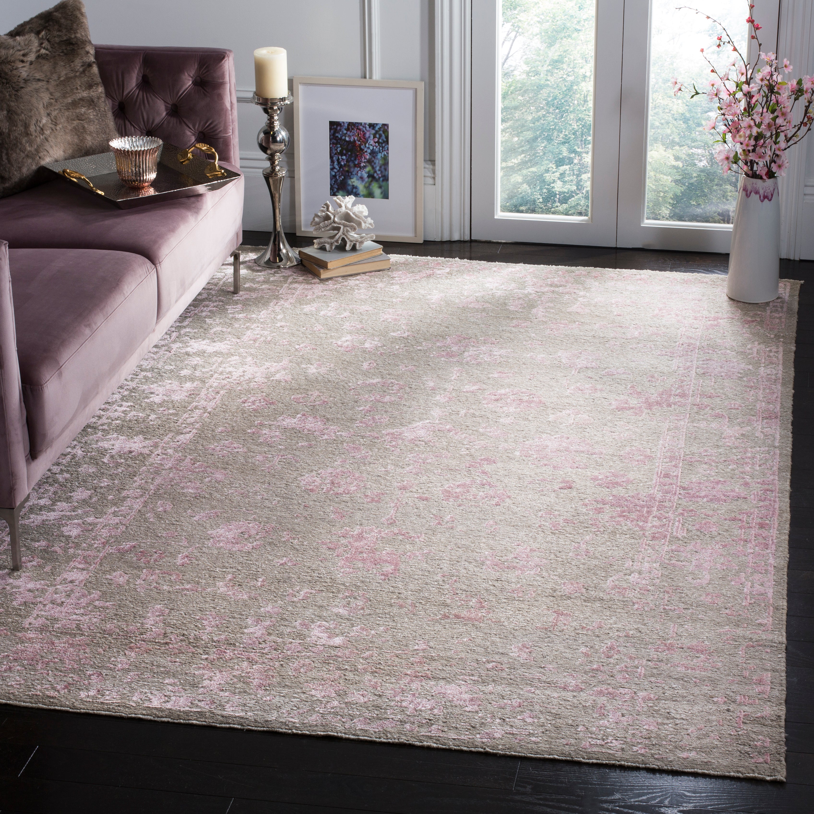 Centennial 201 Rug| Safavieh - CEN201 - Silver / Rose