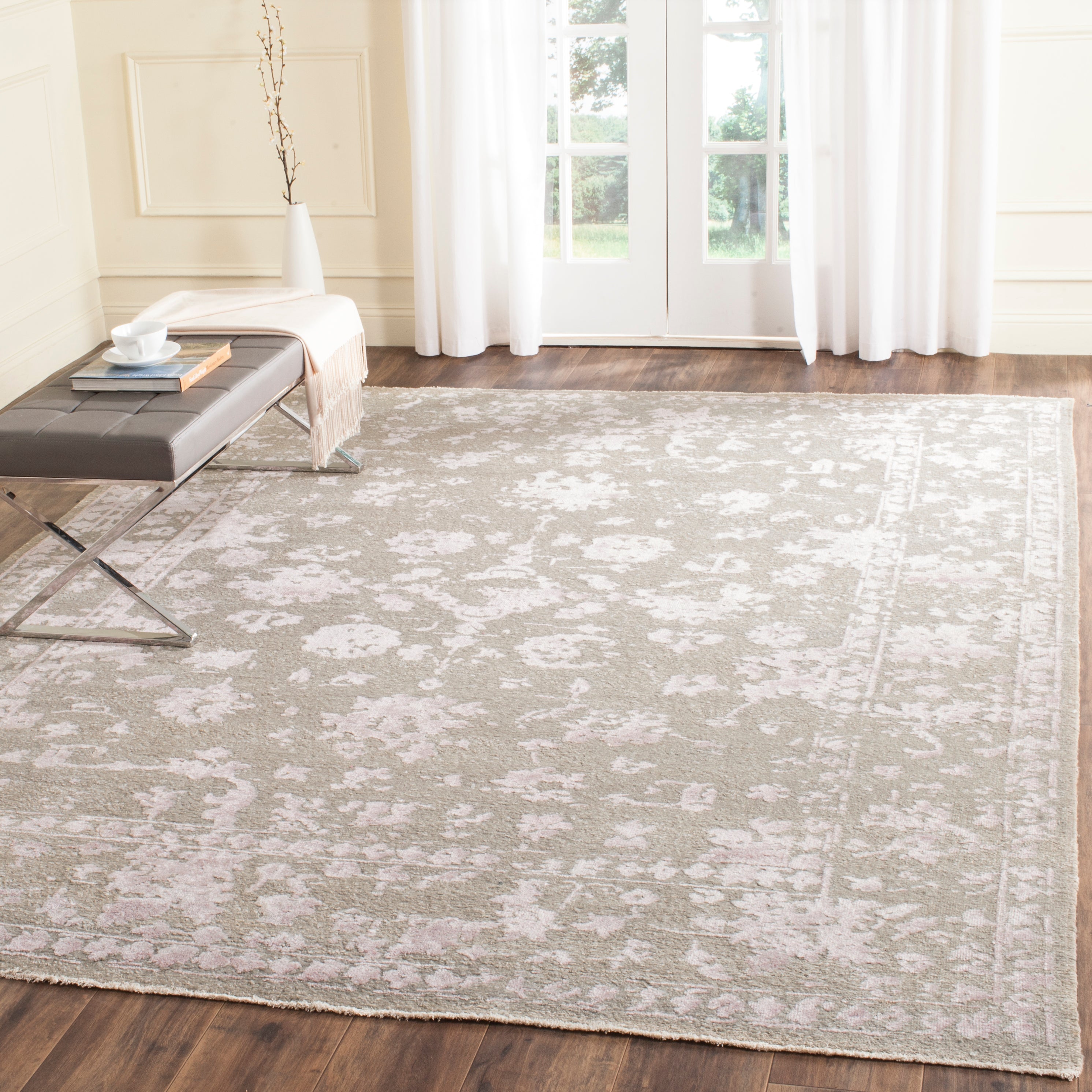 Centennial 201 Rug| Safavieh - CEN201 - Silver / Rose