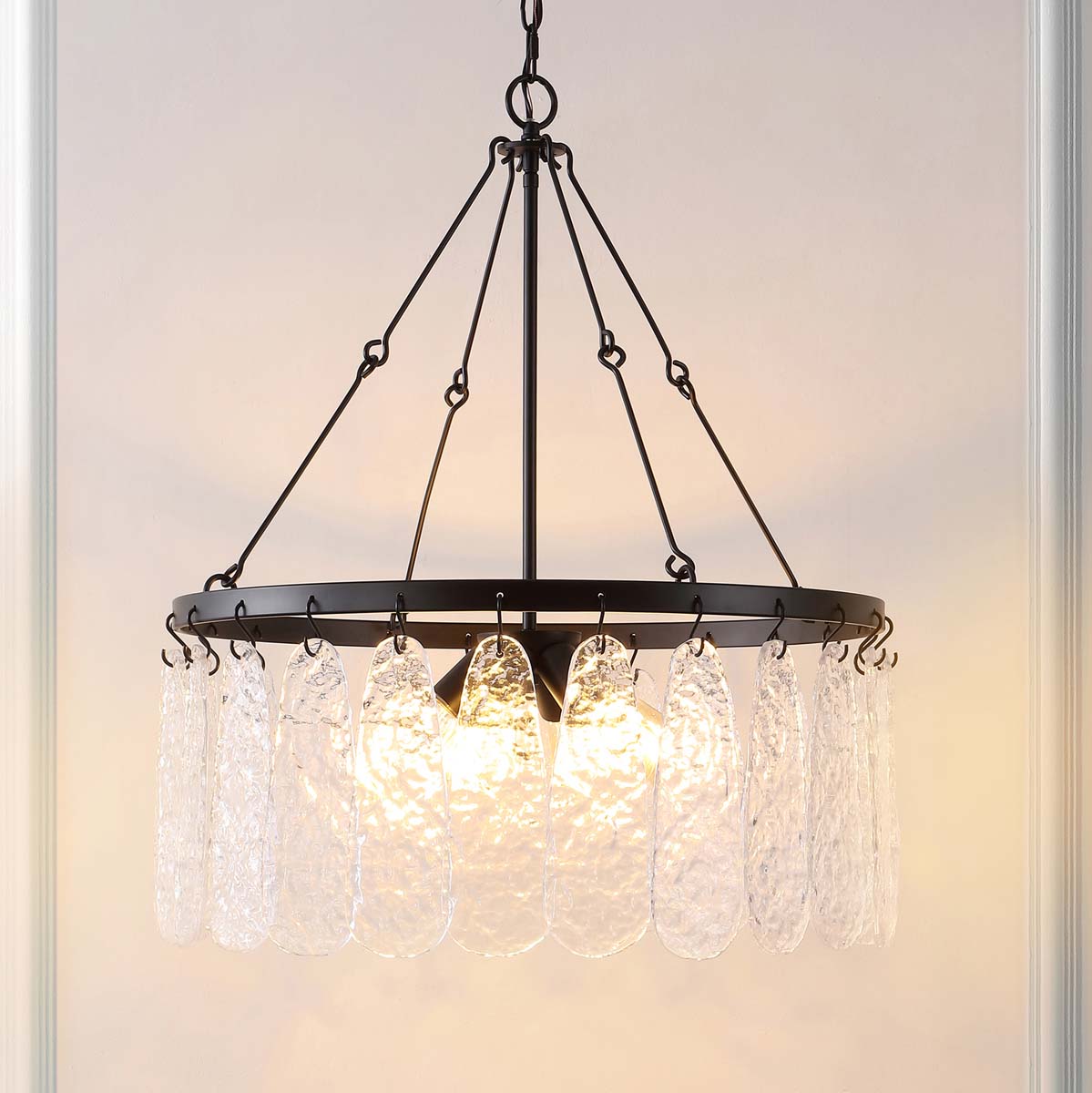 Safavieh Aremythia Chandelier , CHA4057 - Black / Clear