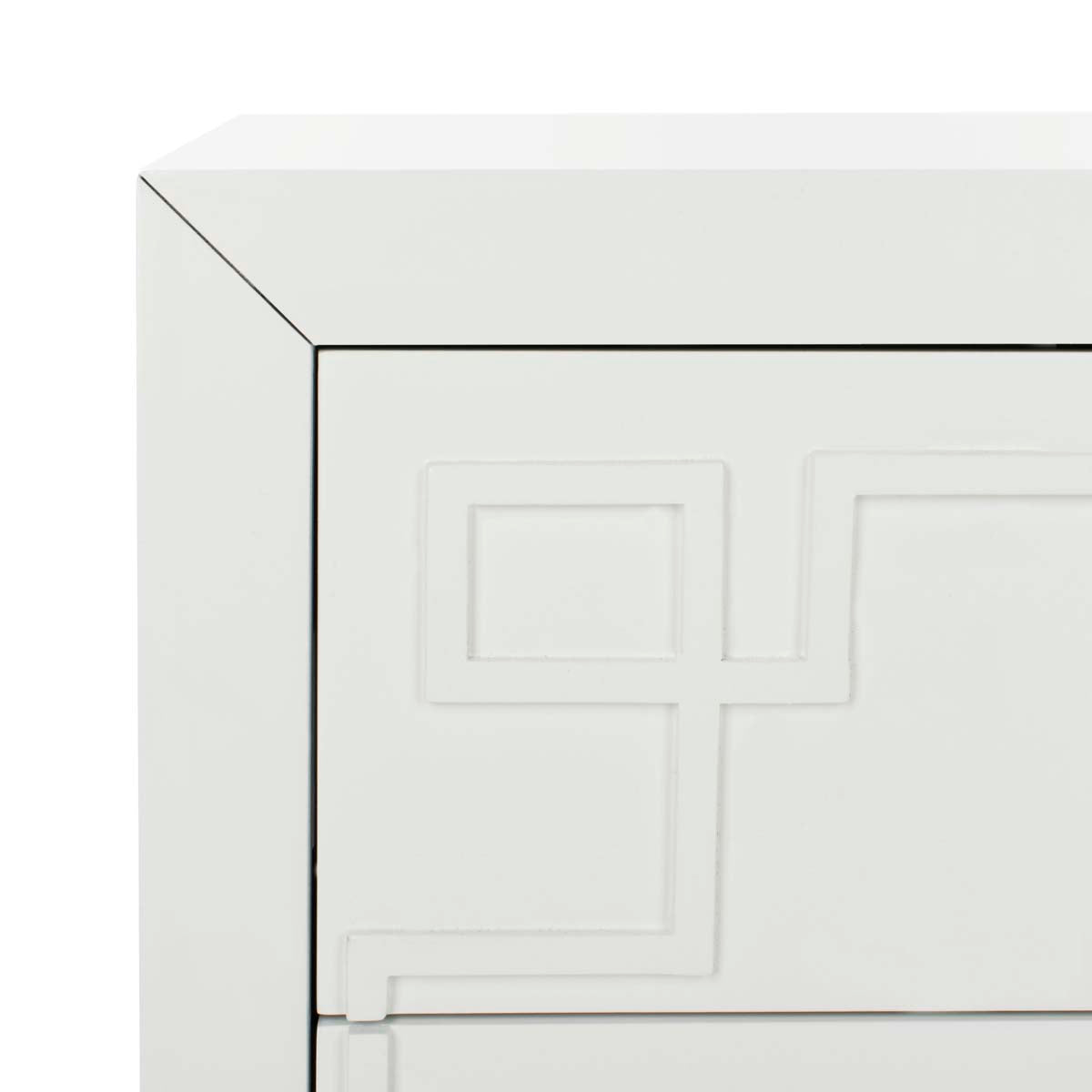 Raina 3 Drawer Chest | Safavieh - White/Gold