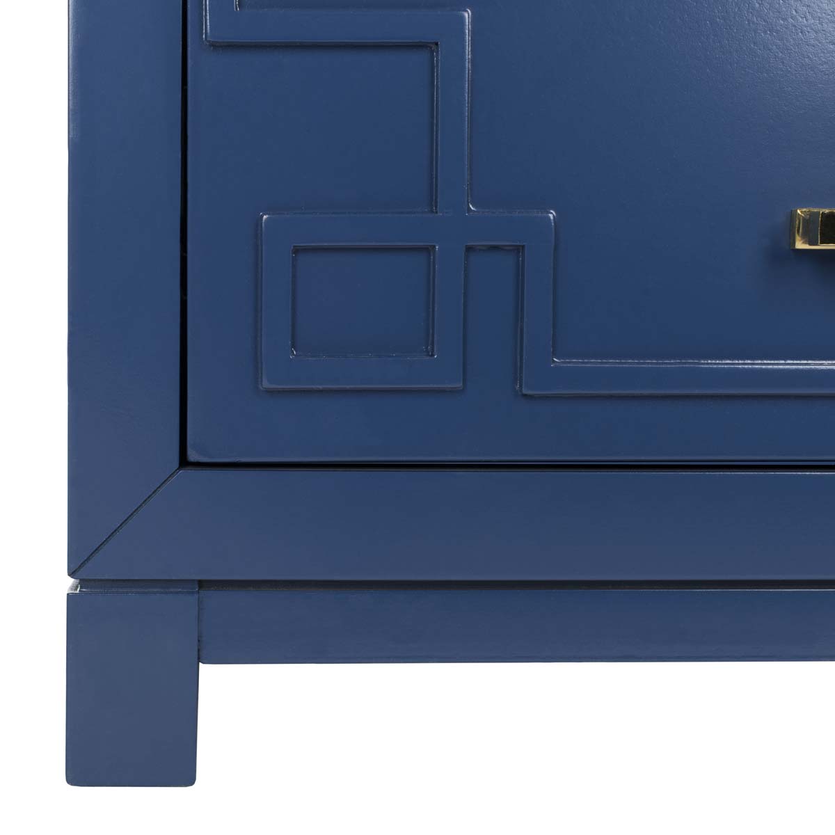 Raina 3 Drawer Chest | Safavieh - Lapis Blue/Gold