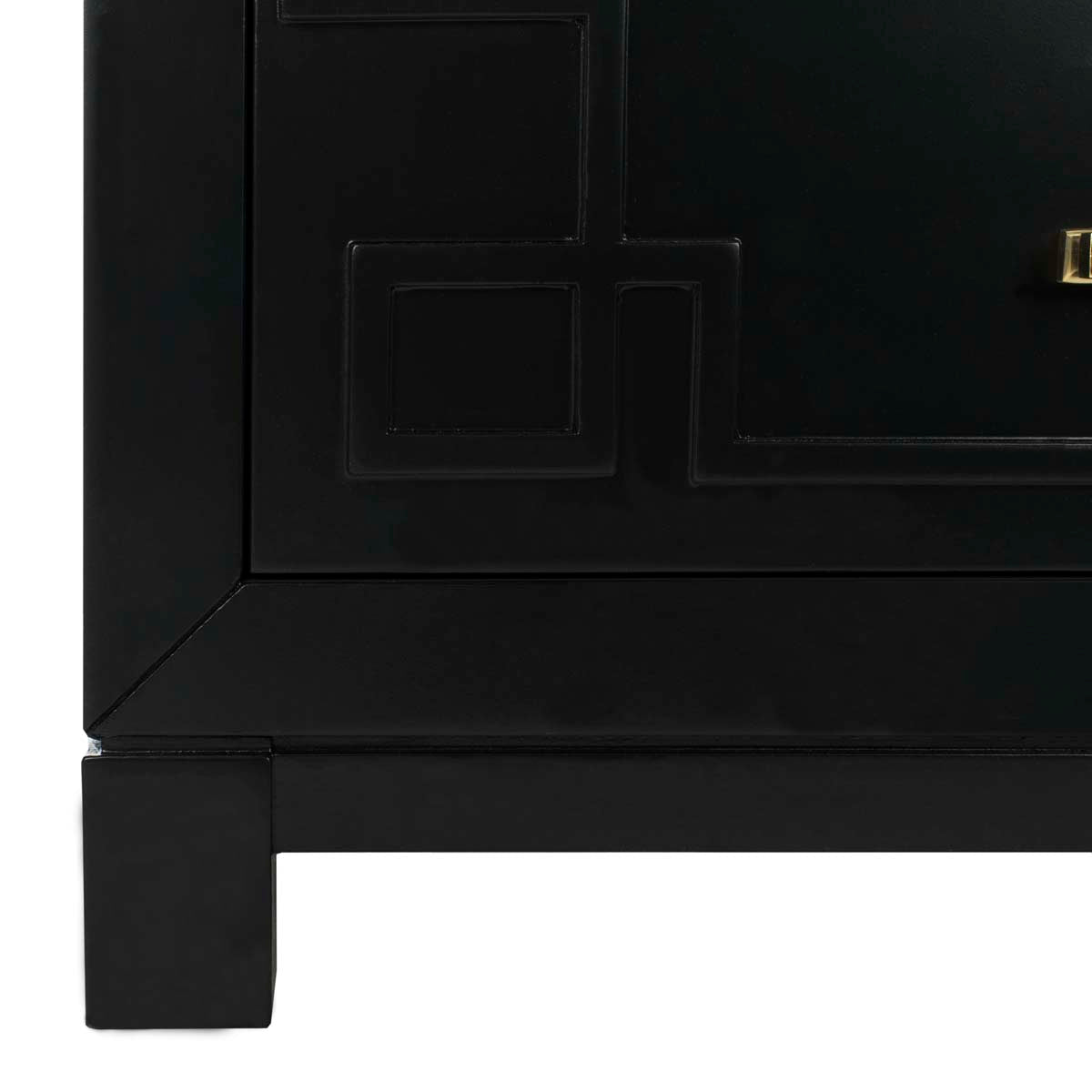 Raina 3 Drawer Chest | Safavieh - Black/Gold