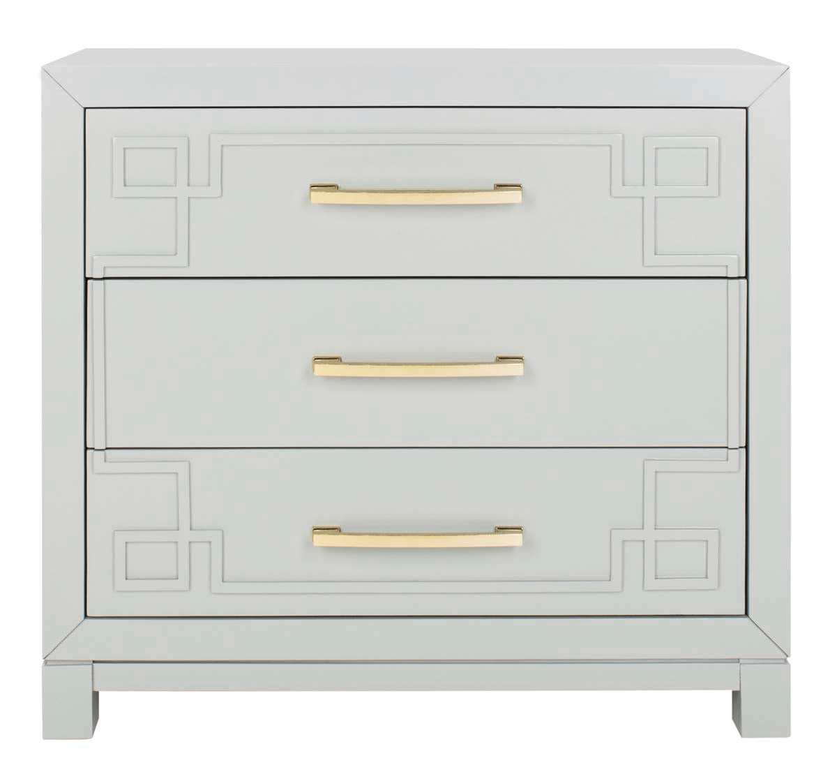 Raina 3 Drawer Chest | Safavieh - Grey/Gold