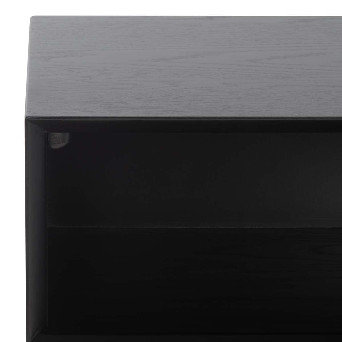 Scully 2 Drawer 1 Shelf Chest W/ Usb | Safavieh - Black / Gold