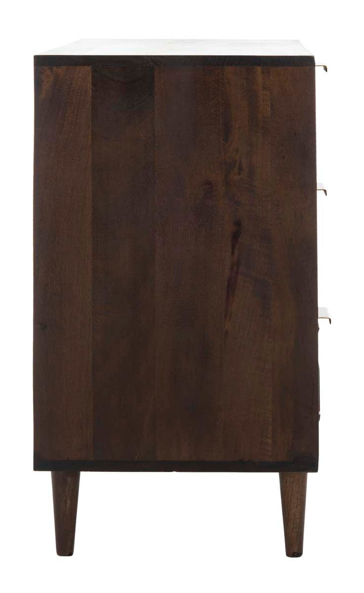 Zinnia 3 Drawer Chest | Safavieh - Walnut