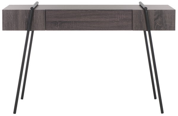 Margaux Console Table, CNS4207 | Safavieh - Dark Grey Oak / Black