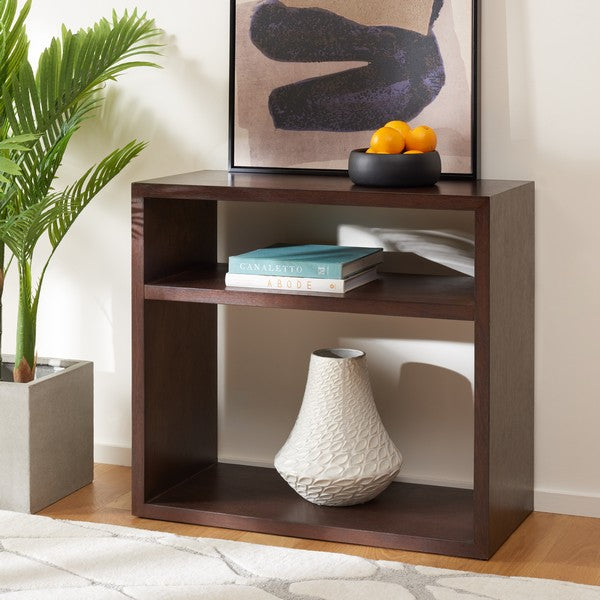 Munson 2 Shelf Console Table, CNS6606 | Safavieh - Dark Oak