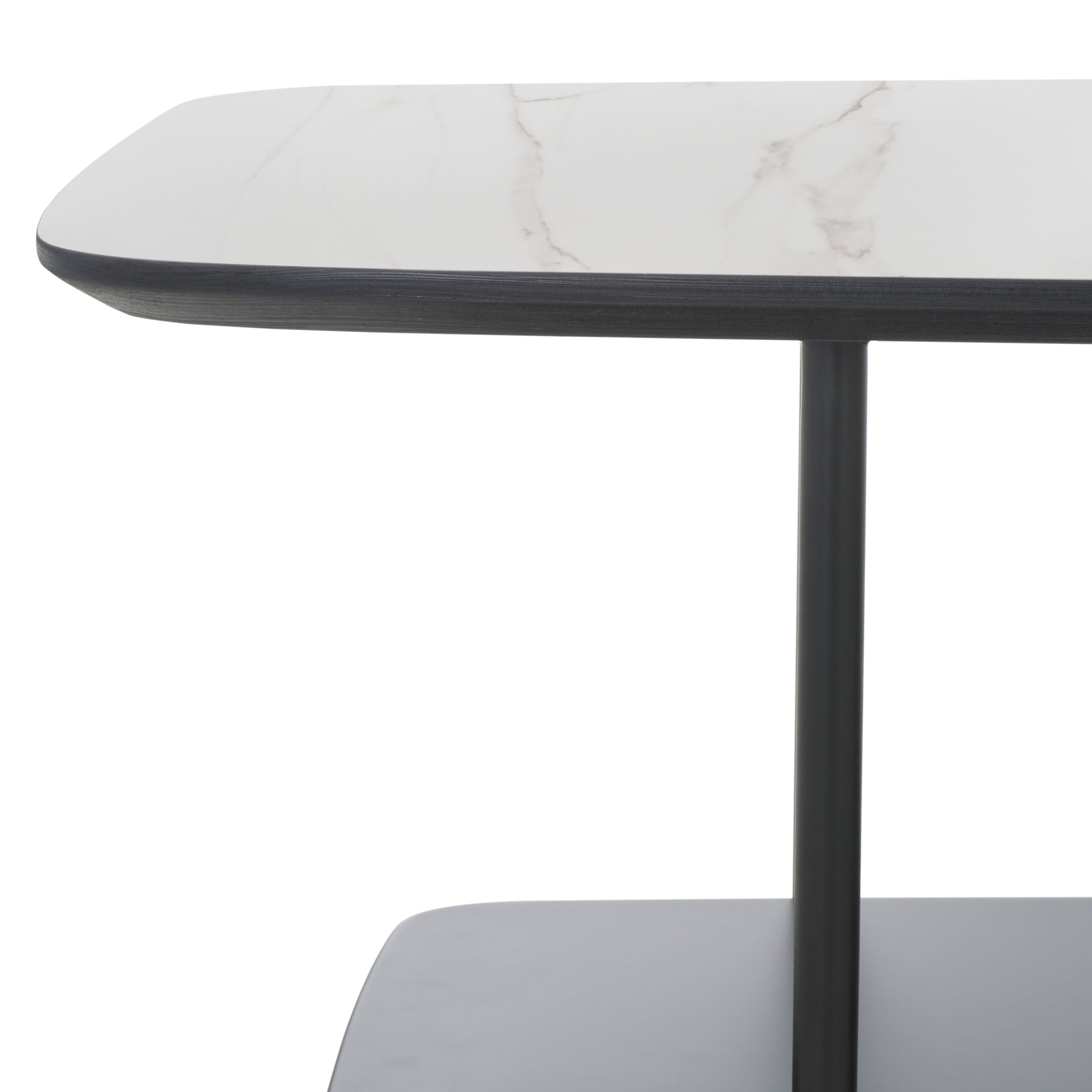 White Faux Marble / Matte Black / Black - White Faux Marble / Matte Black / Black