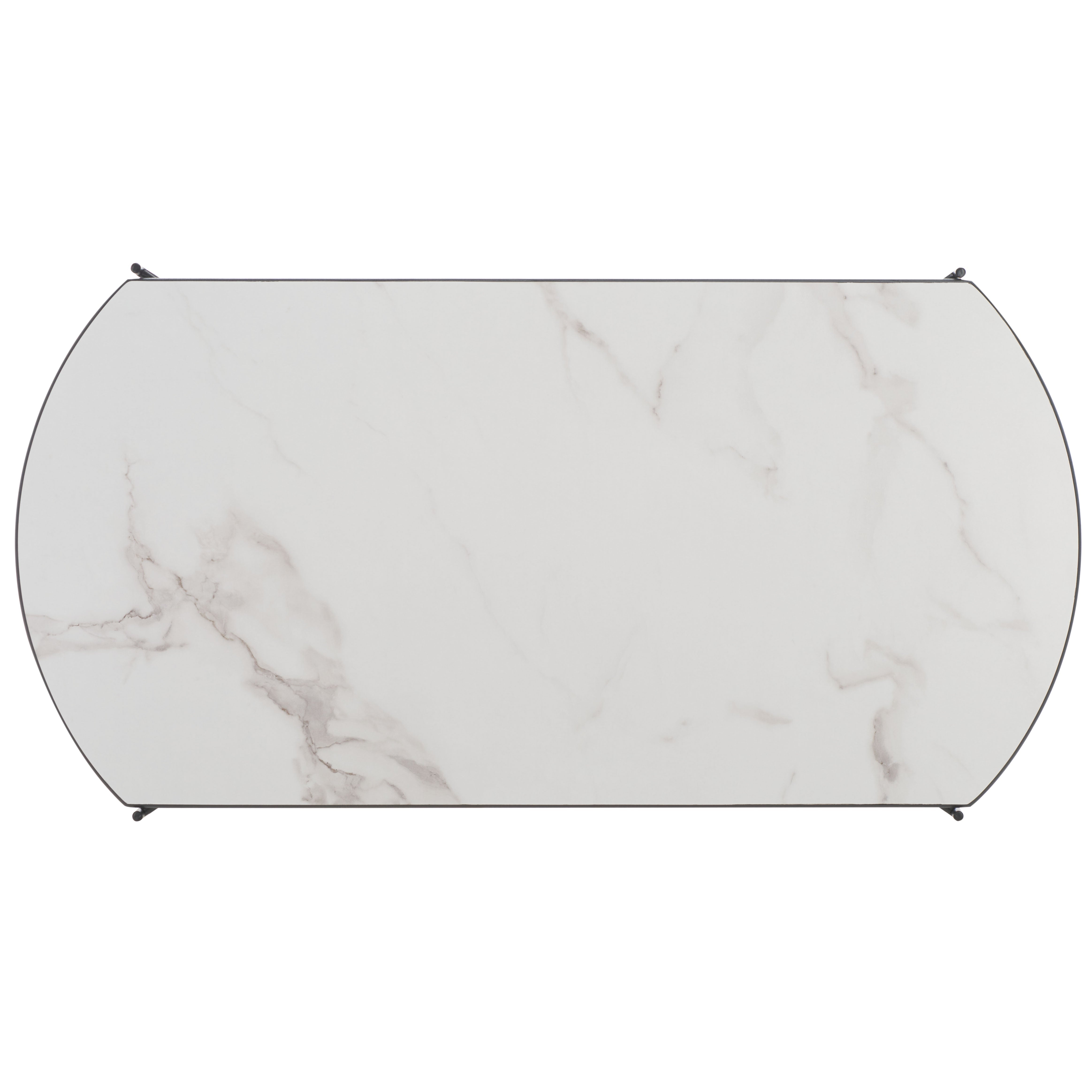 White Faux Marble / Black - White Faux Marble / Black