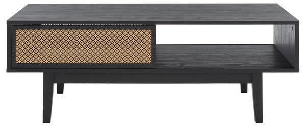 Ceu 2 Door Coffee Table, COF9602 | Safavieh - Black/ Gold