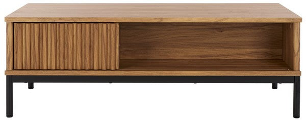 Lylia 2 Door Coffee Table, COF9603 | Safavieh - Oak / Black