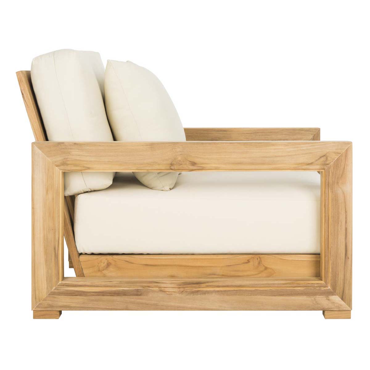 Montford Armchair | Safavieh Couture - Natural Teak / Beige