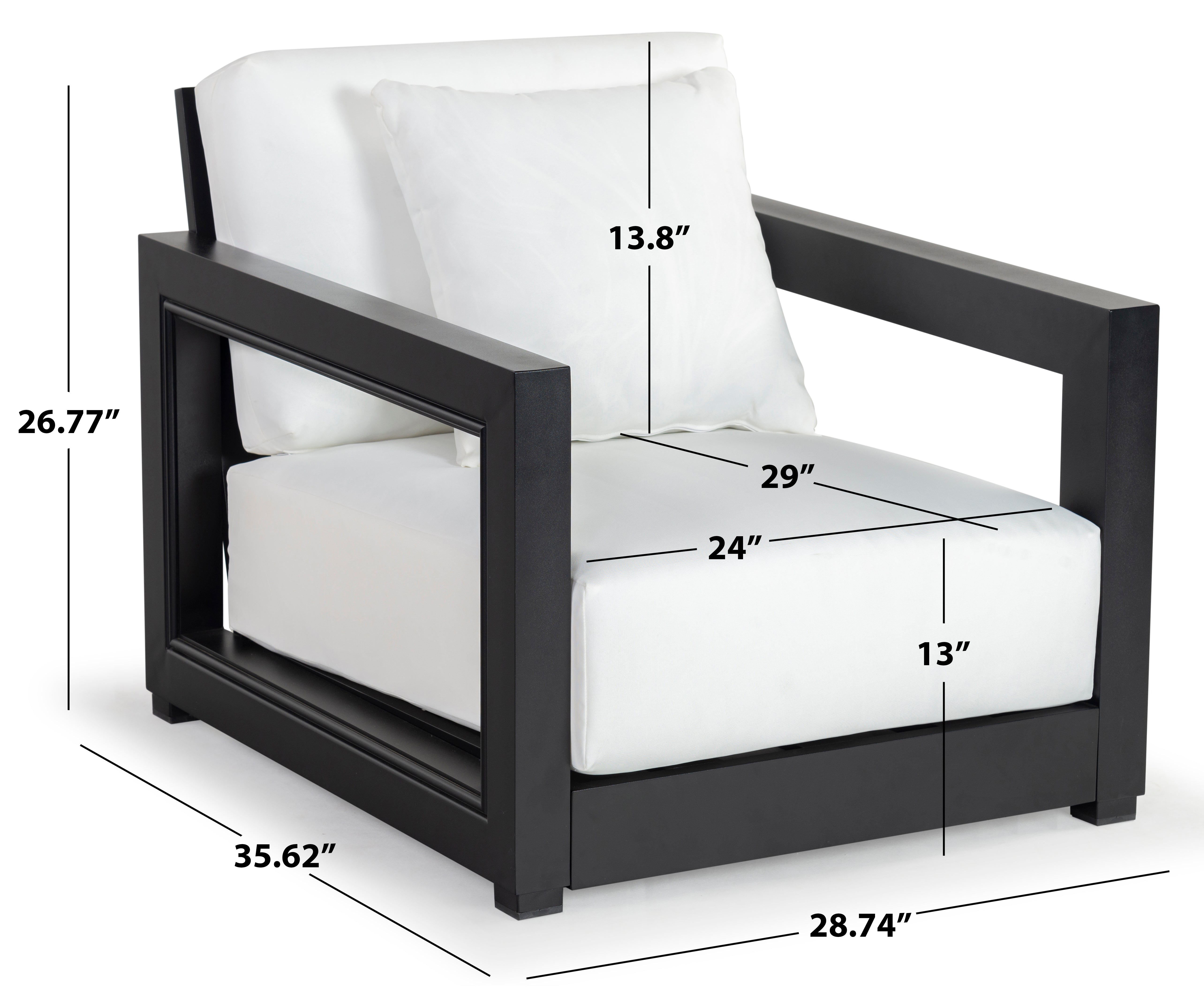 Montford Armchair | Safavieh Couture - Black / White