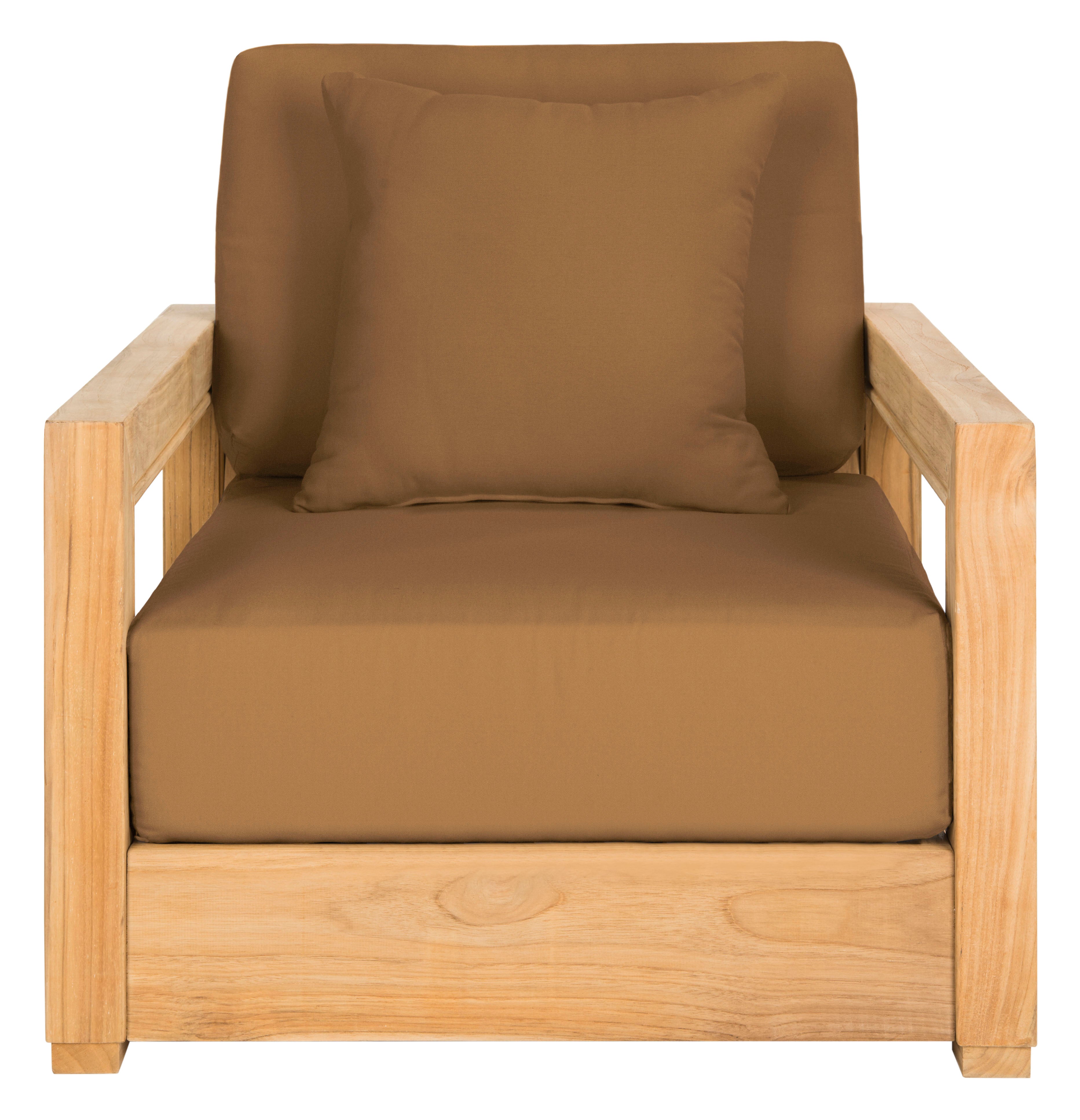 Montford Armchair | Safavieh Couture - Natural Teak / Brown