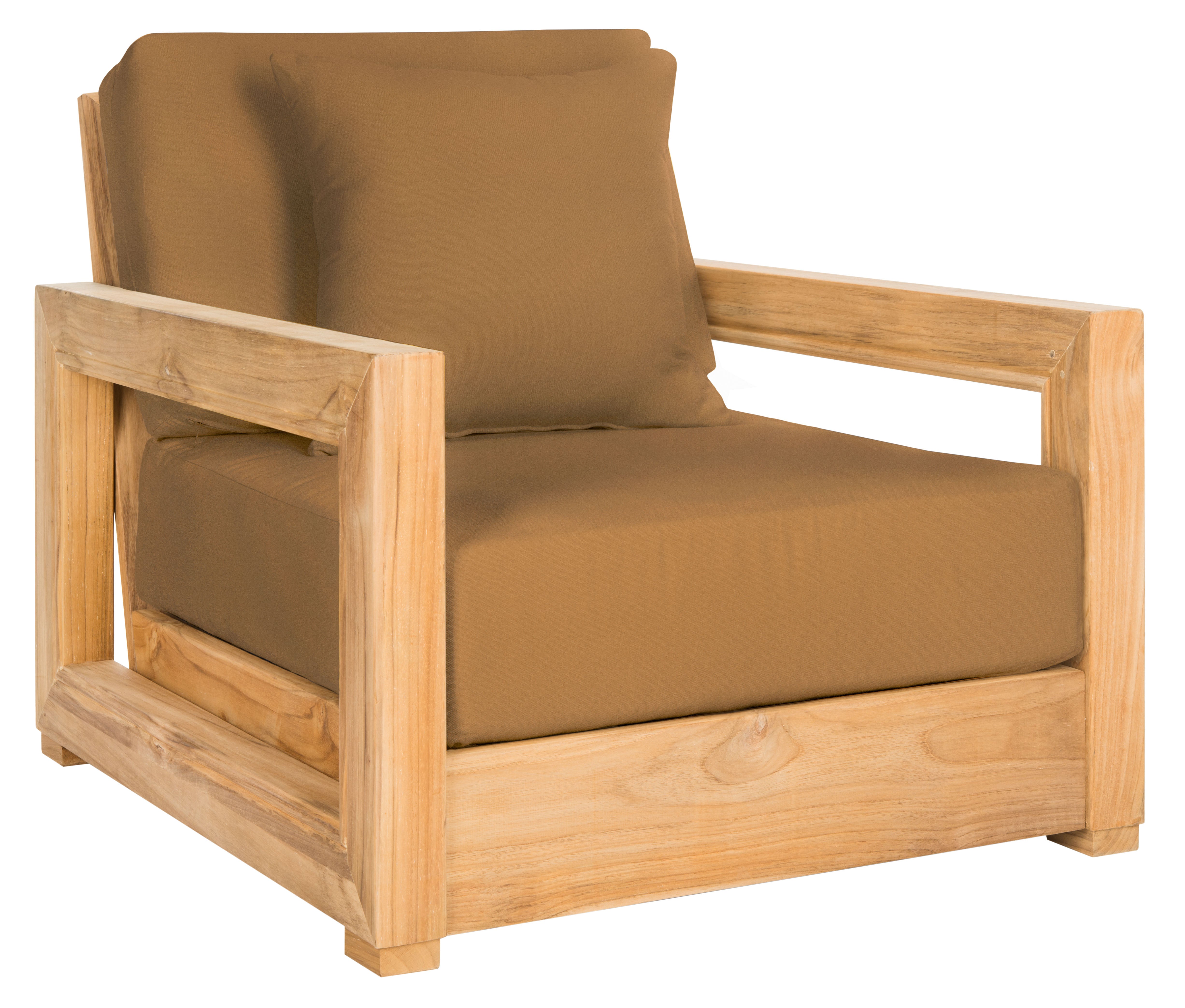 Montford Armchair | Safavieh Couture - Natural Teak / Brown