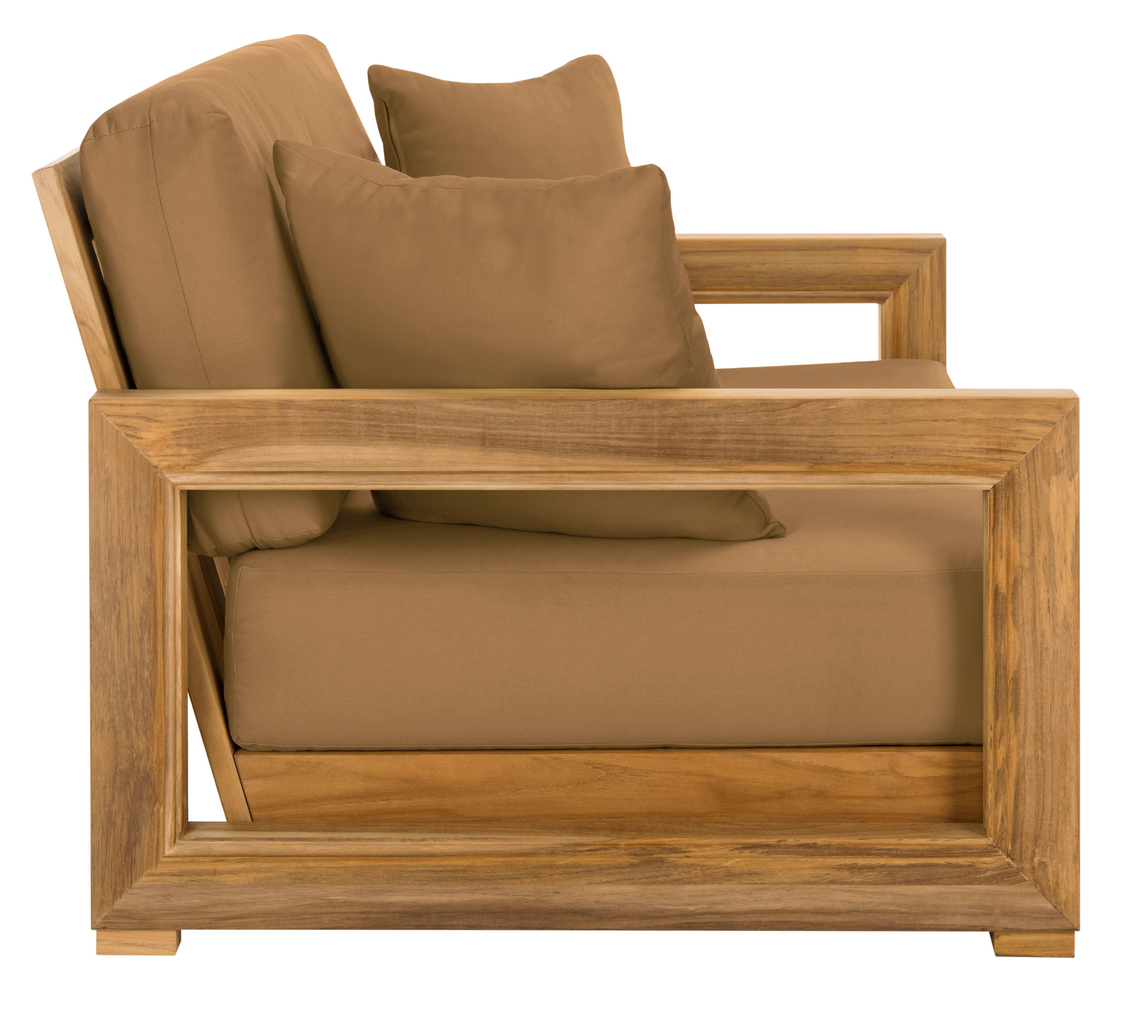 Montford 2-Seat Bench | Safavieh Couture - Natural Teak / Brown