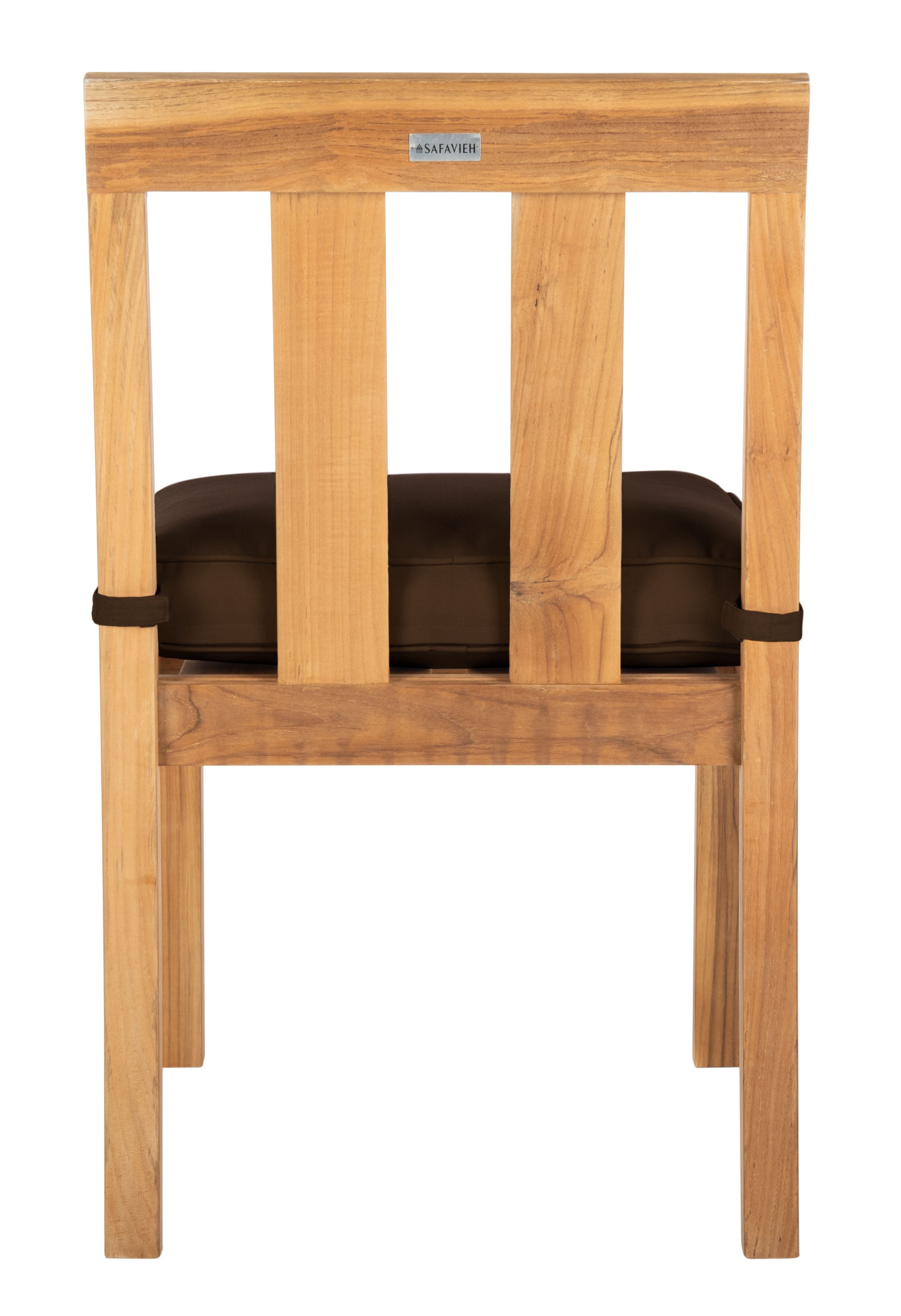 Montford Teak Dining Chair Natural (Set of 2) | Safavieh Couture - Natural Teak / Dark Brown