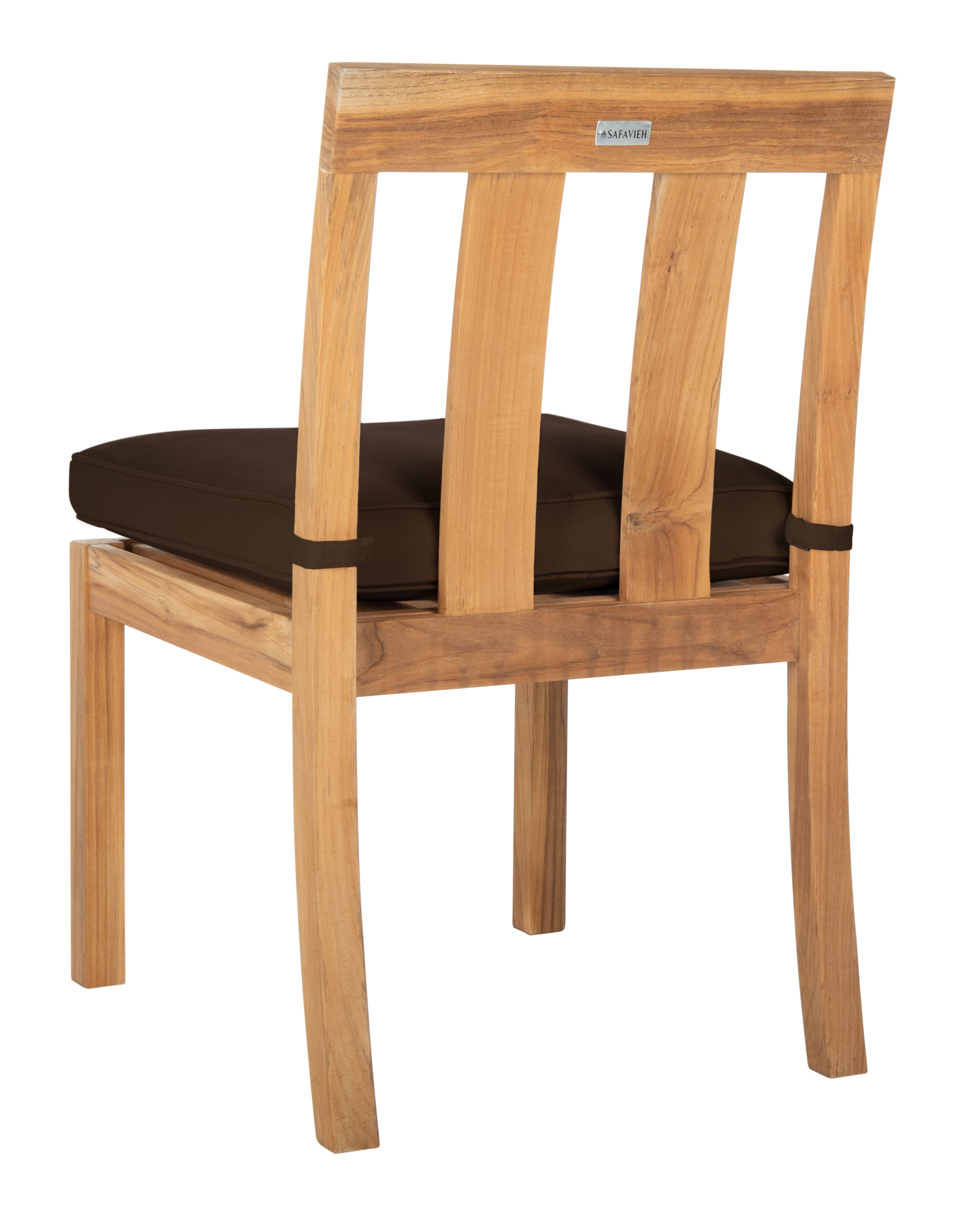 Montford Teak Dining Chair Natural (Set of 2) | Safavieh Couture - Natural Teak / Dark Brown