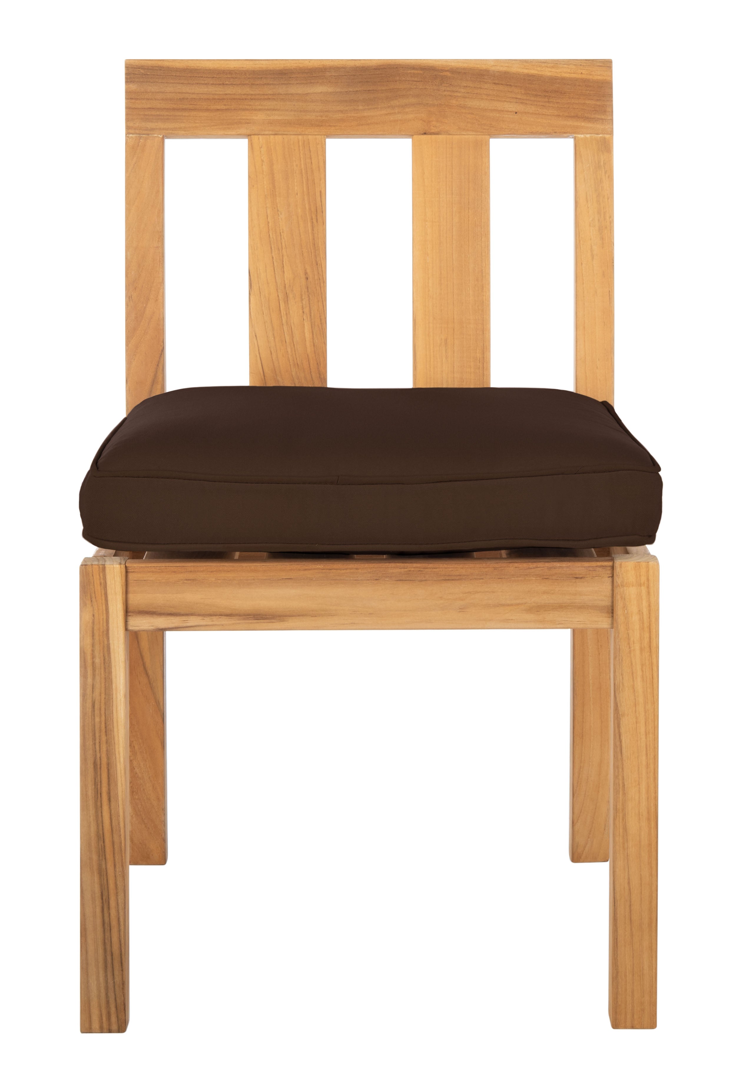 Montford Teak Dining Chair Natural (Set of 2) | Safavieh Couture - Natural Teak / Dark Brown