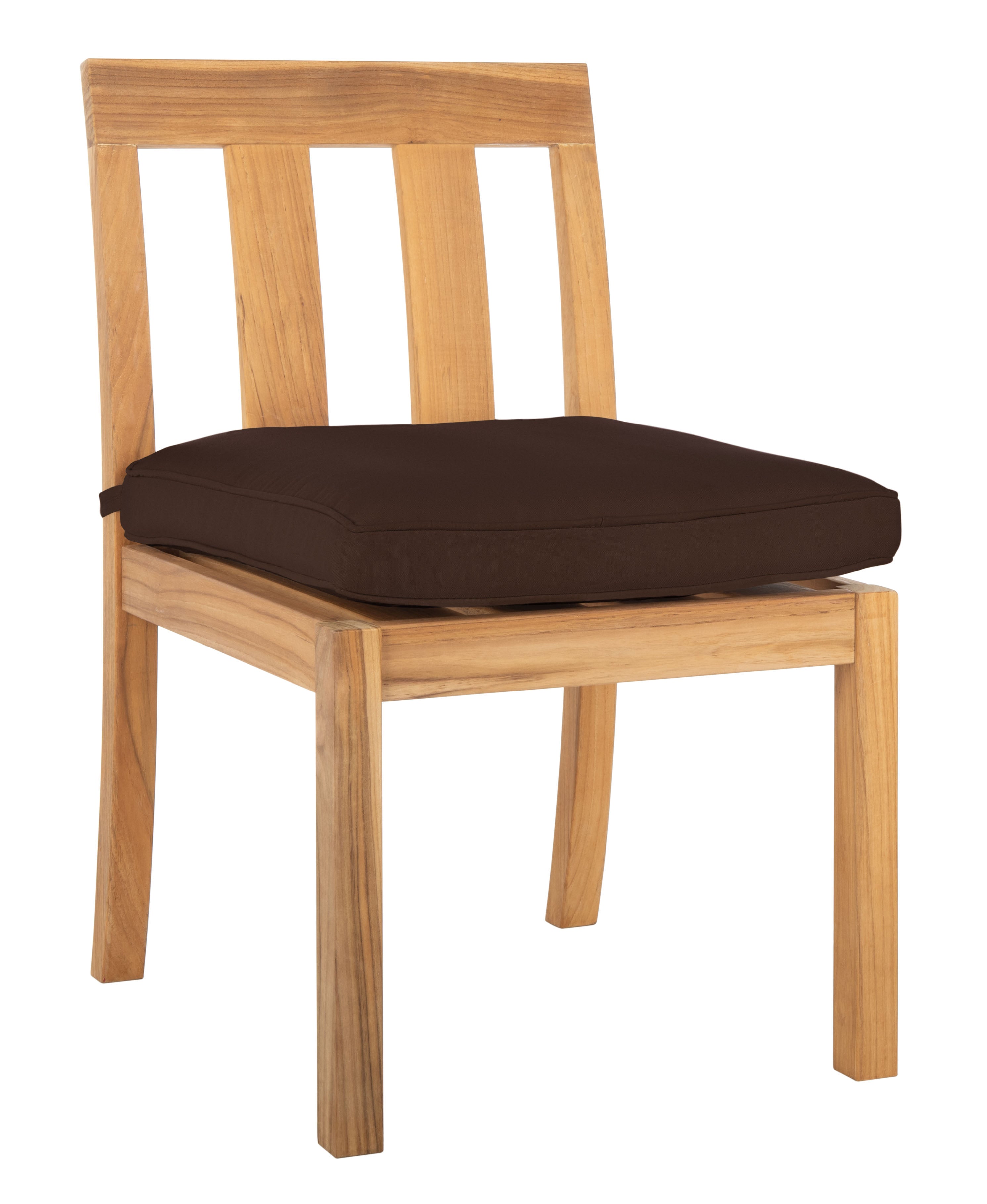 Montford Teak Dining Chair Natural (Set of 2) | Safavieh Couture - Natural Teak / Dark Brown