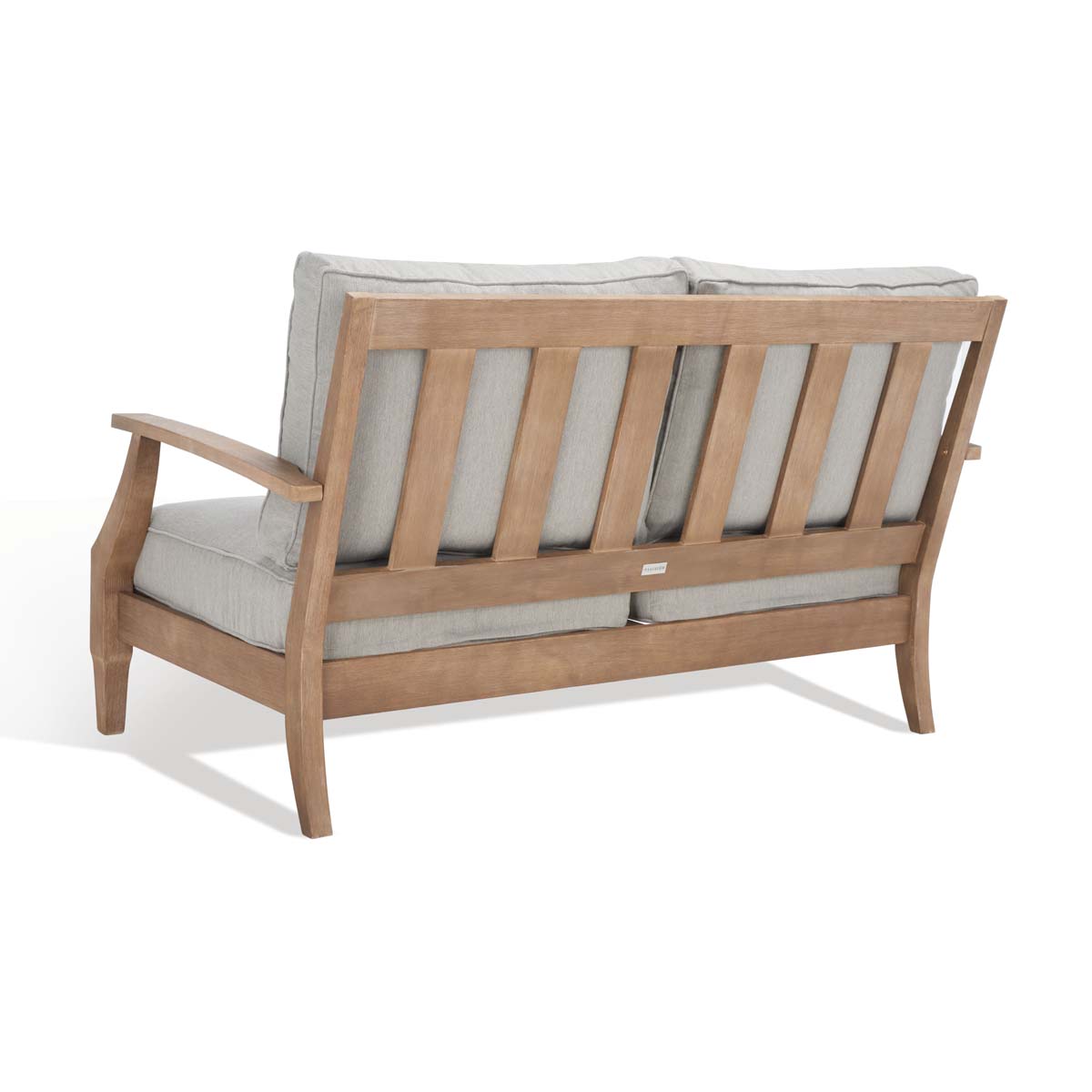 Safavieh Couture Martinique Wood Patio Loveseat - Natural / Grey