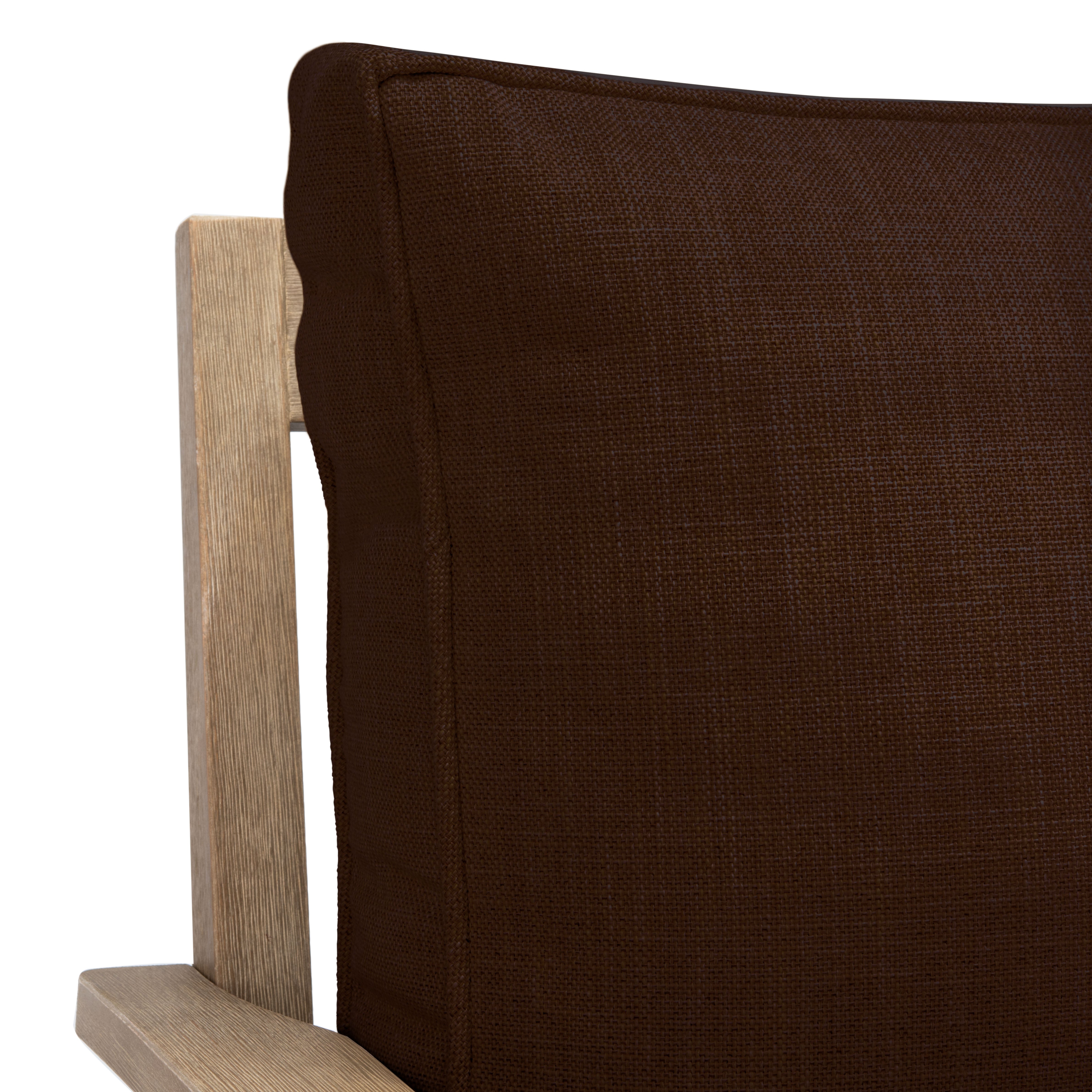 Safavieh Couture Martinique Wood Patio Loveseat - Natural / Dark Brown