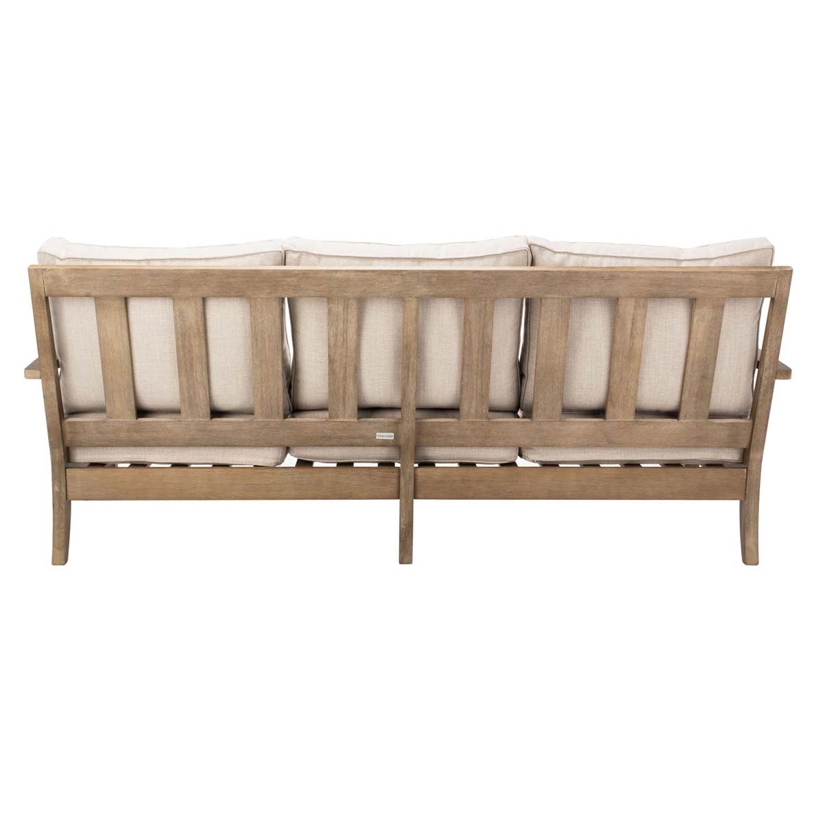 Safavieh Couture Martinique Wood Patio Sofa - Natural / White