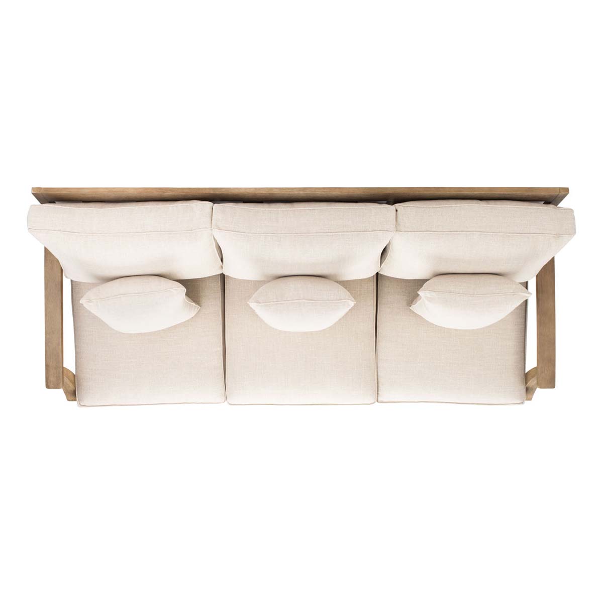 Safavieh Couture Martinique Wood Patio Sofa - Natural / White