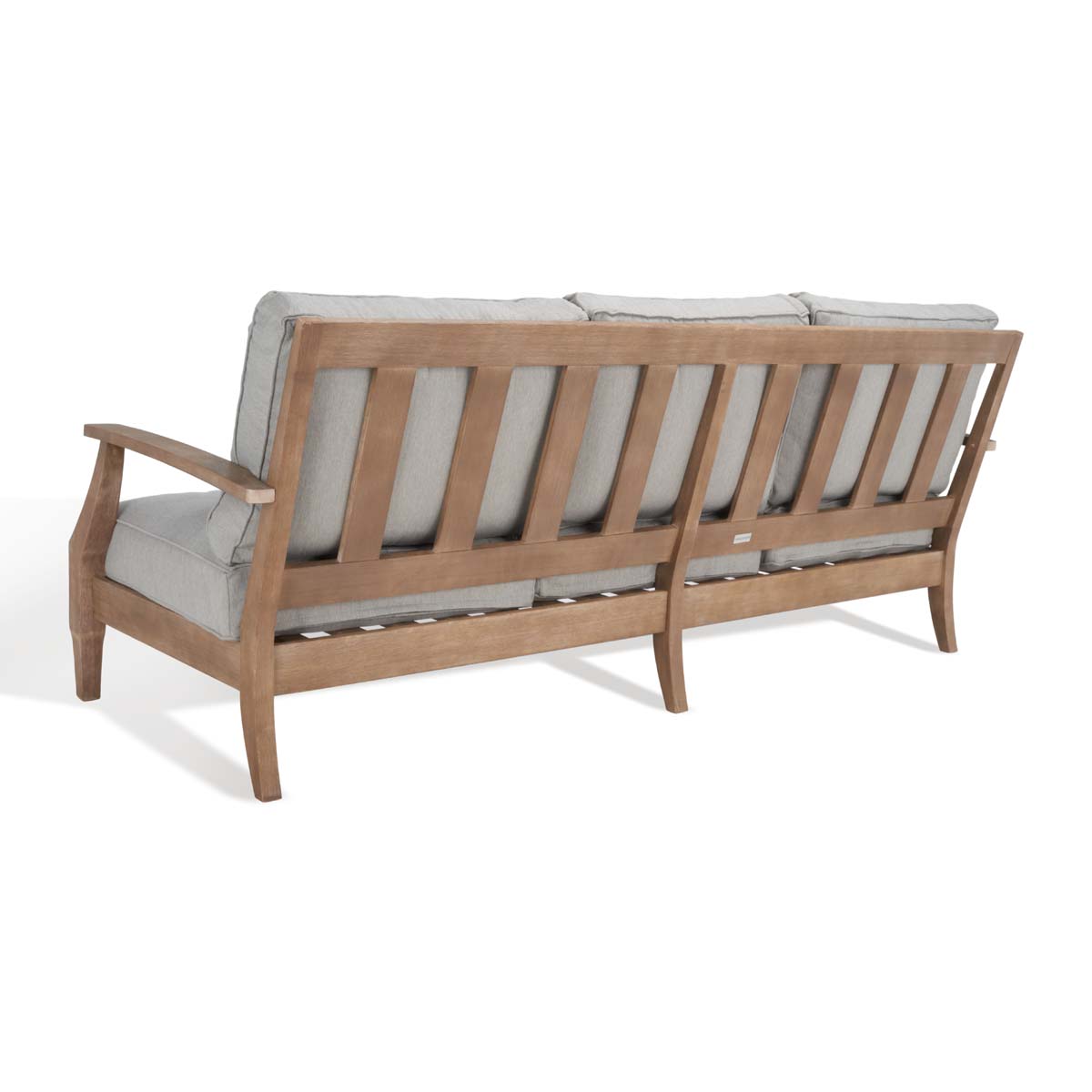 Safavieh Couture Martinique Wood Patio Sofa - Natural / Grey