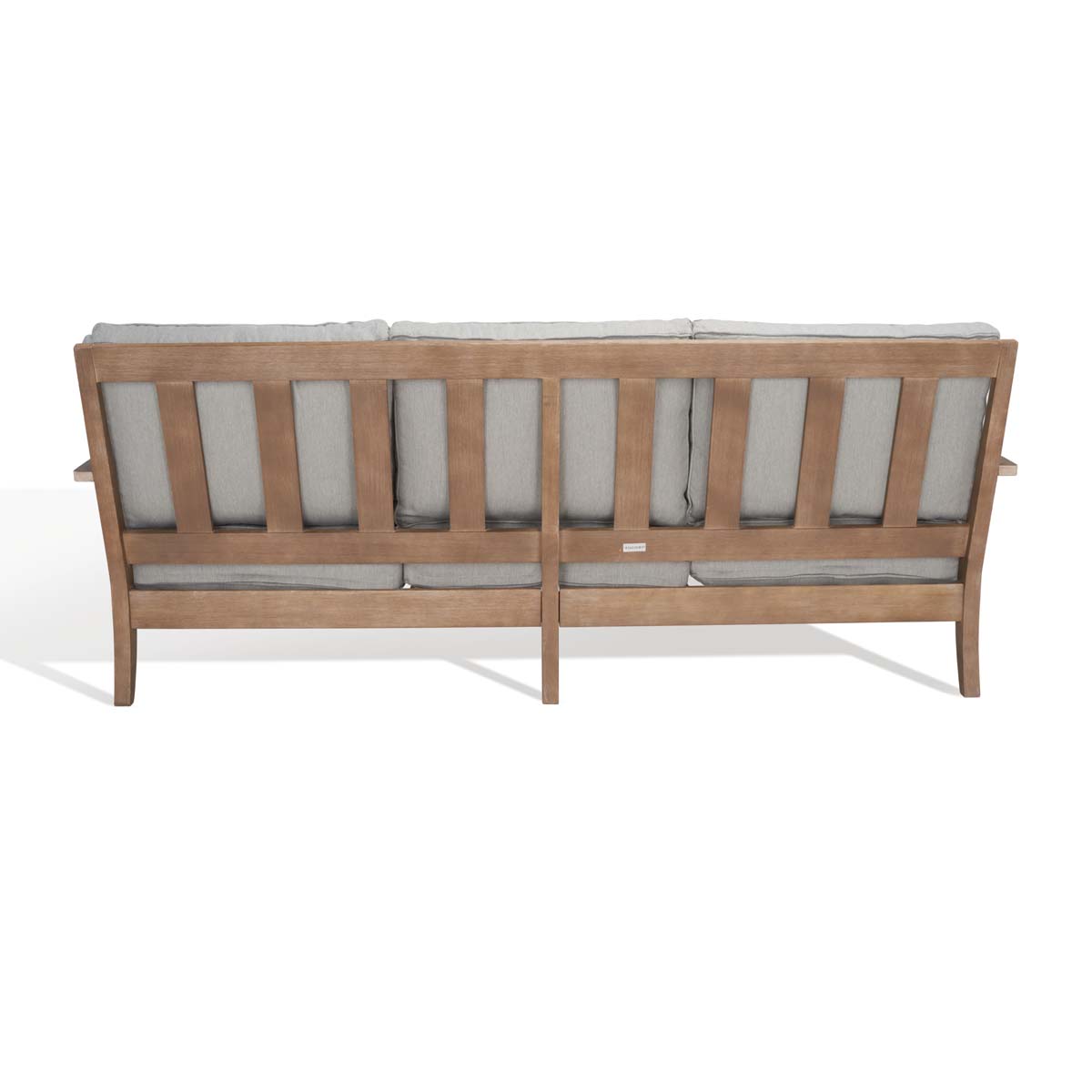 Safavieh Couture Martinique Wood Patio Sofa - Natural / Grey