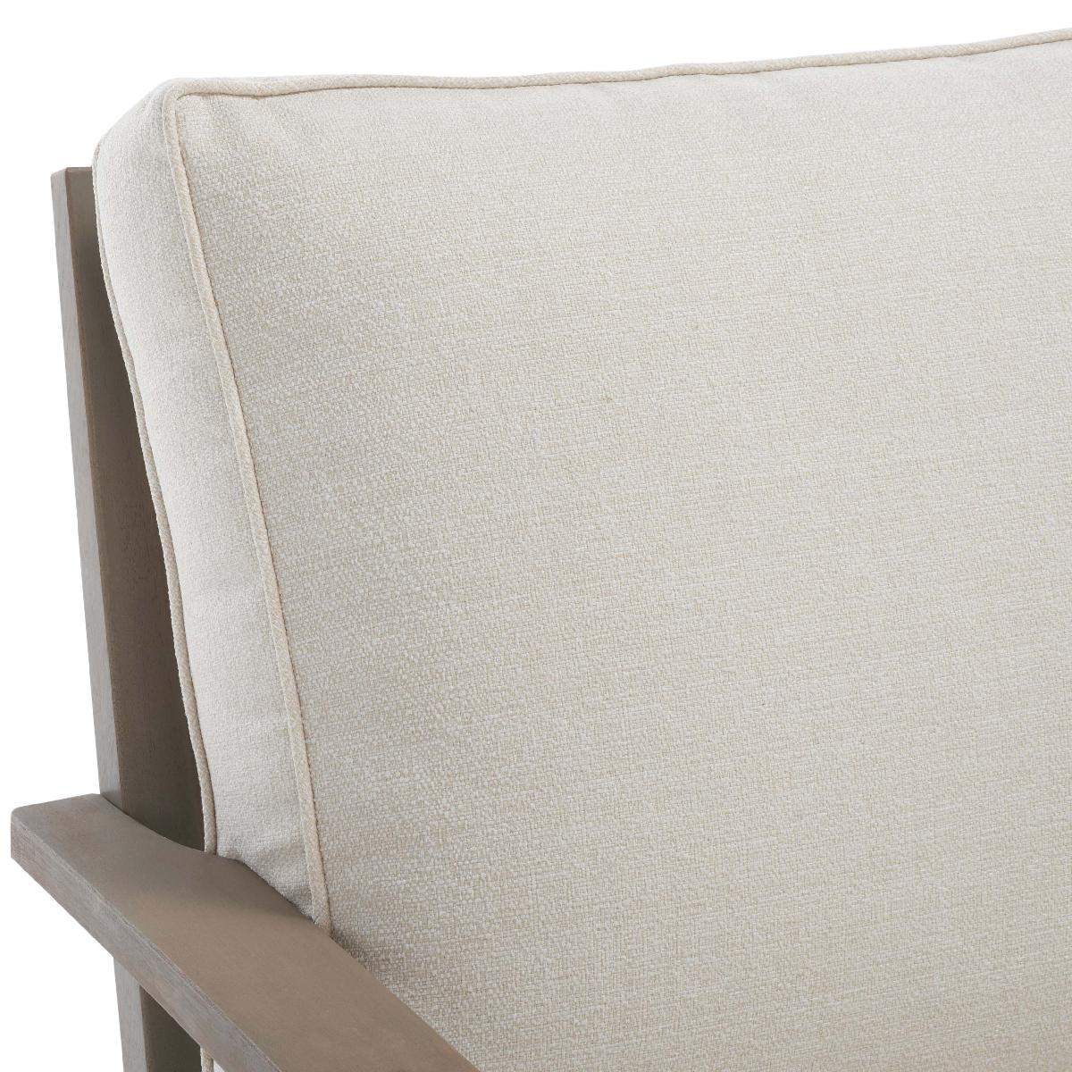 Safavieh Couture Martinique Wood Patio Sofa - Light Grey / Beige