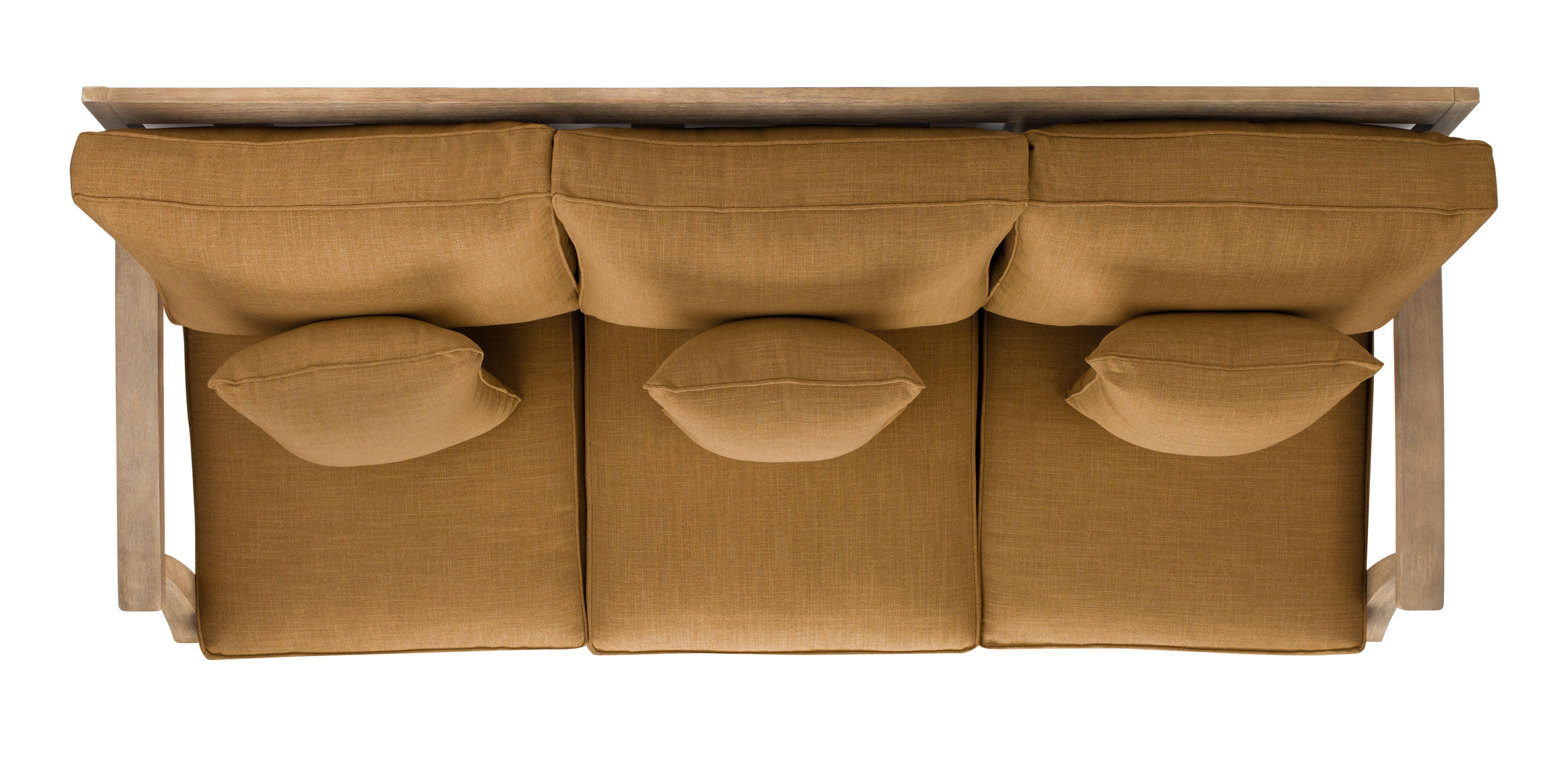 Safavieh Couture Martinique Wood Patio Sofa - Natural / Brown