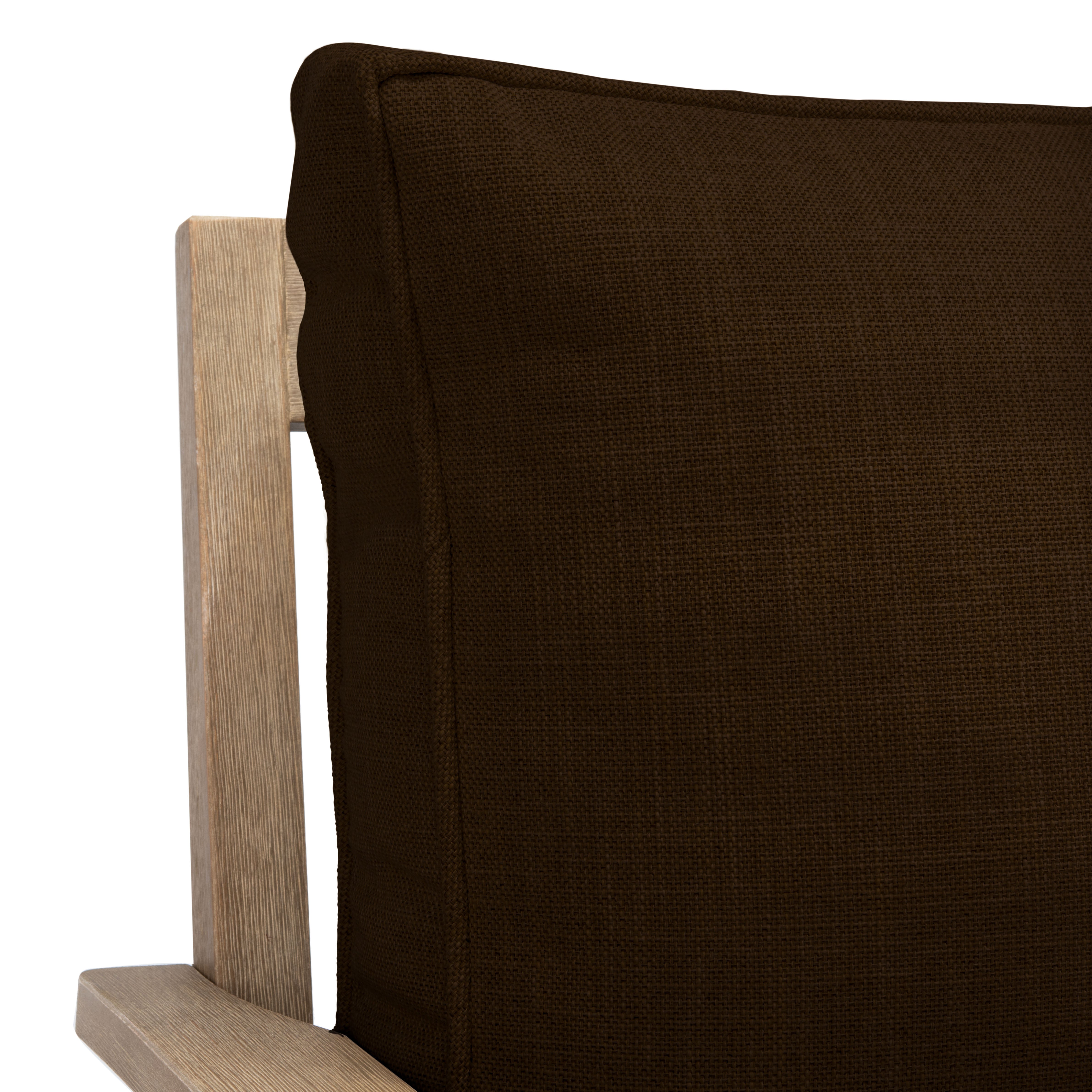 Safavieh Couture Martinique Wood Patio Sofa - Natural / Dark Brown