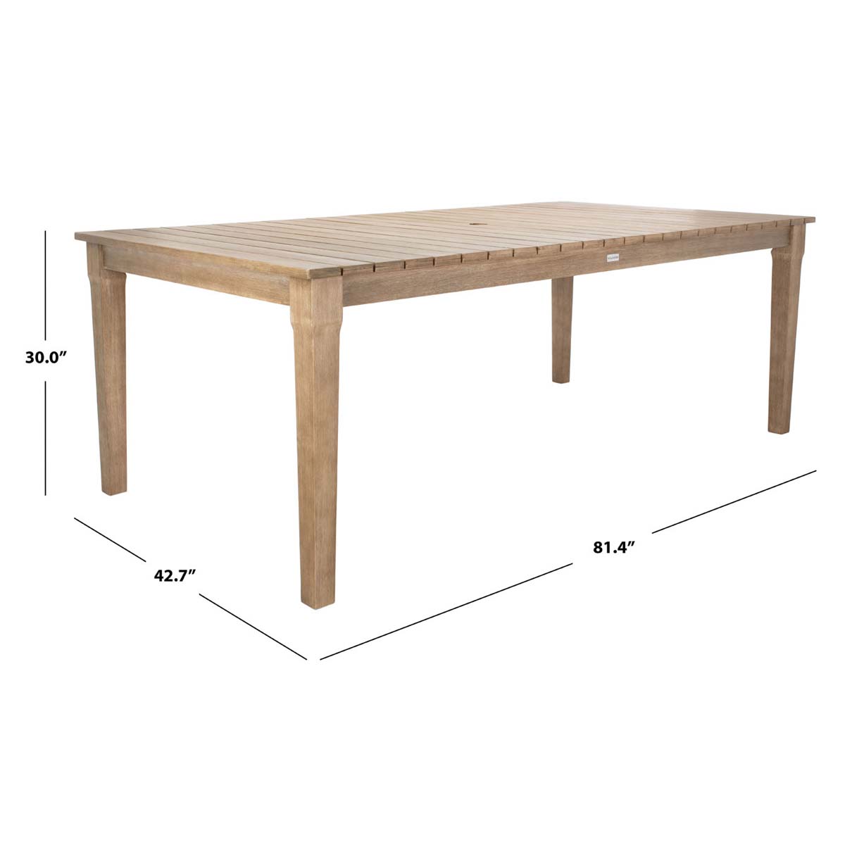 Safavieh Couture Dominica Wooden Outdoor Dining Table - Natural