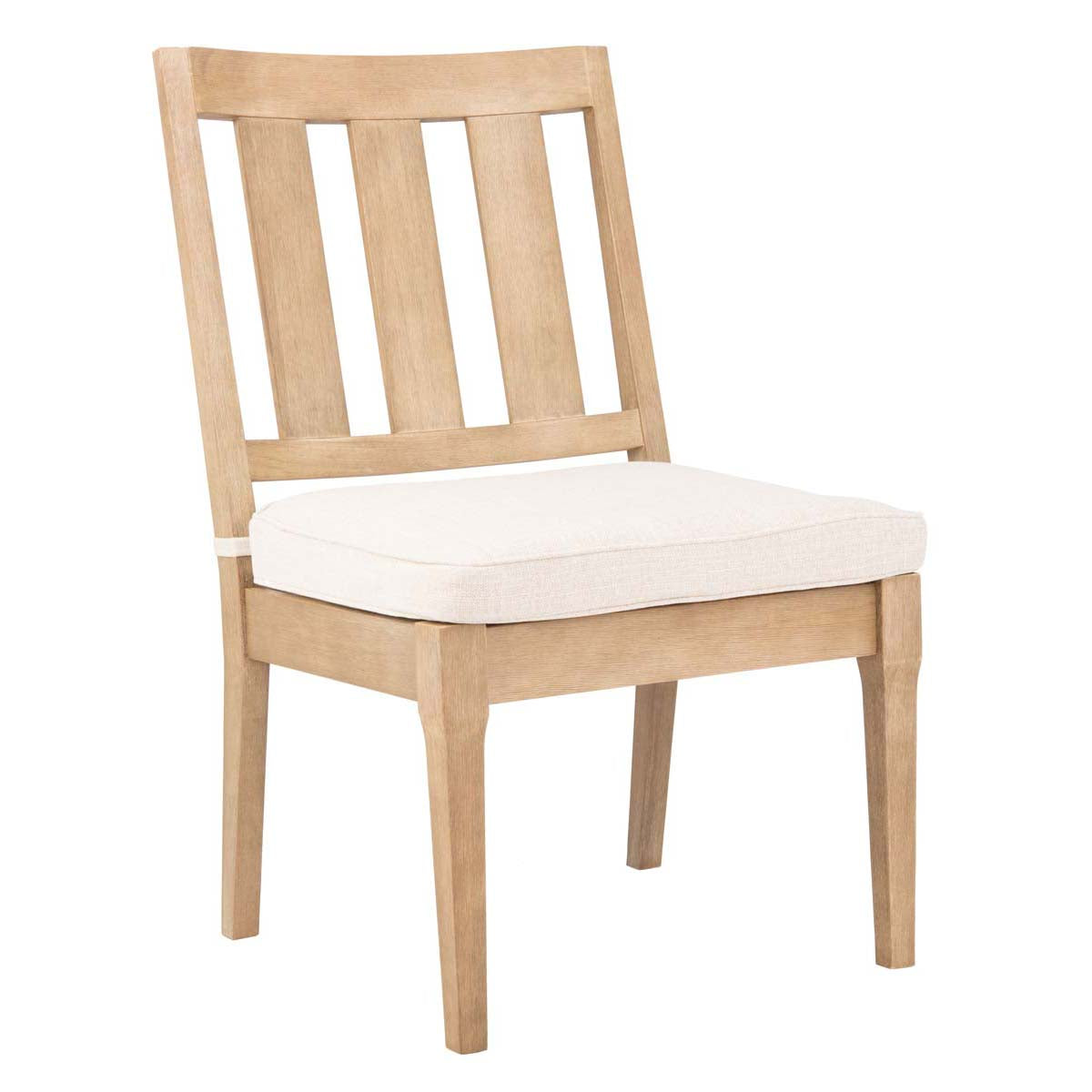 Safavieh Couture Dominica Wooden Outdoor Dining Chair - Natural / White