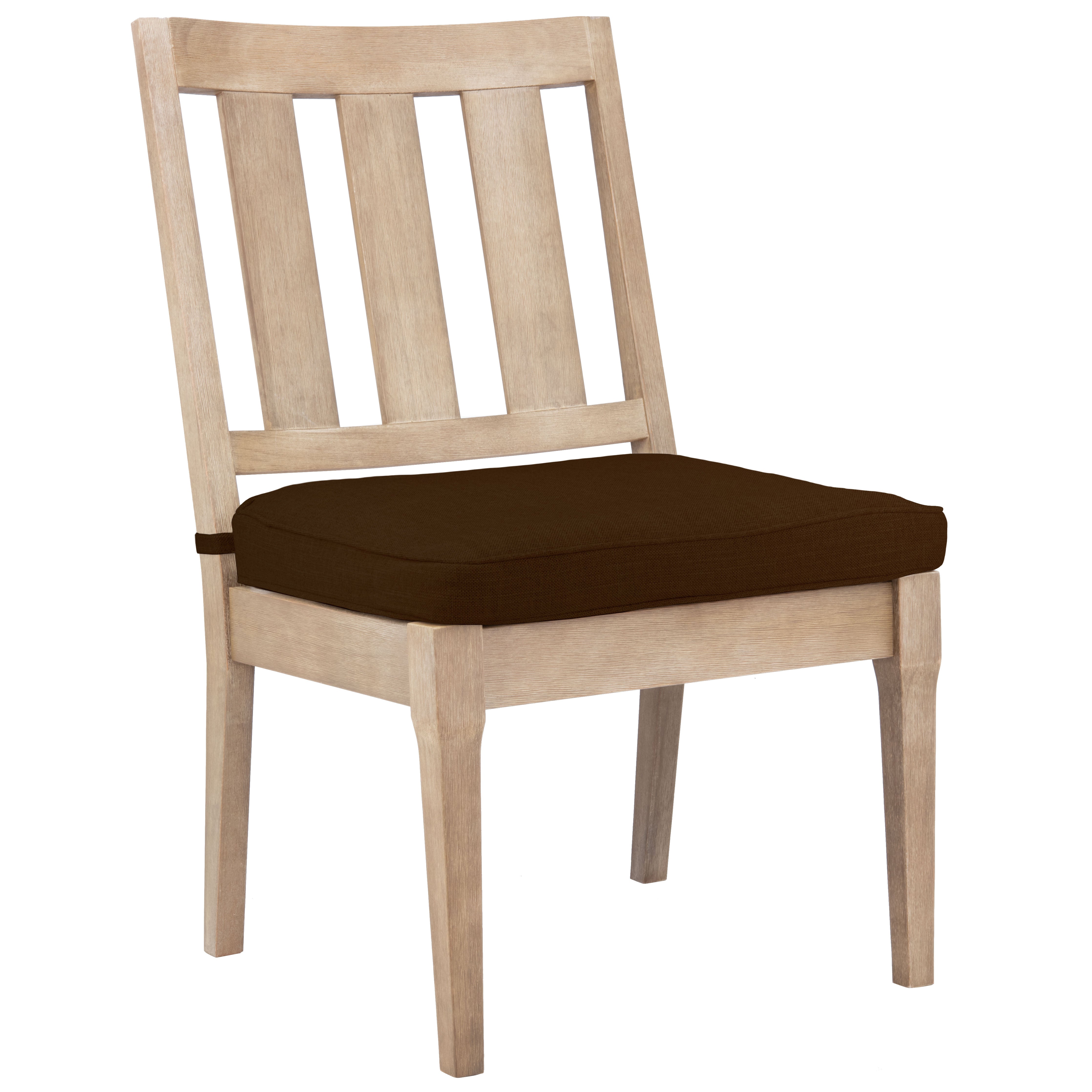 Safavieh Couture Dominica Wooden Outdoor Dining Chair - Natural / Dark Brown