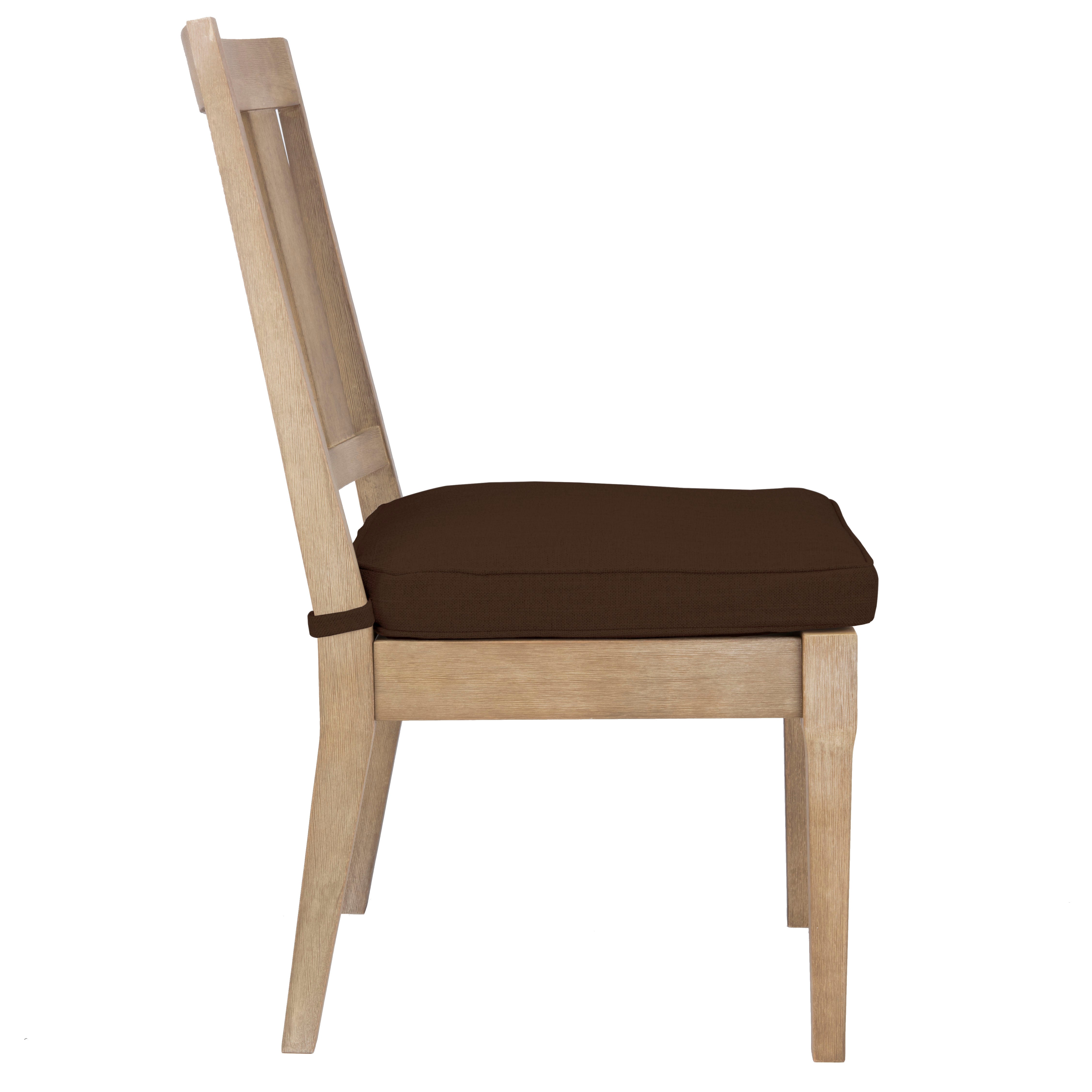 Safavieh Couture Dominica Wooden Outdoor Dining Chair - Natural / Dark Brown