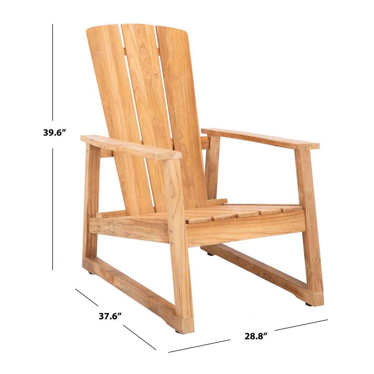 Safavieh Couture San Juan Teak Adirondack Chair - Natural