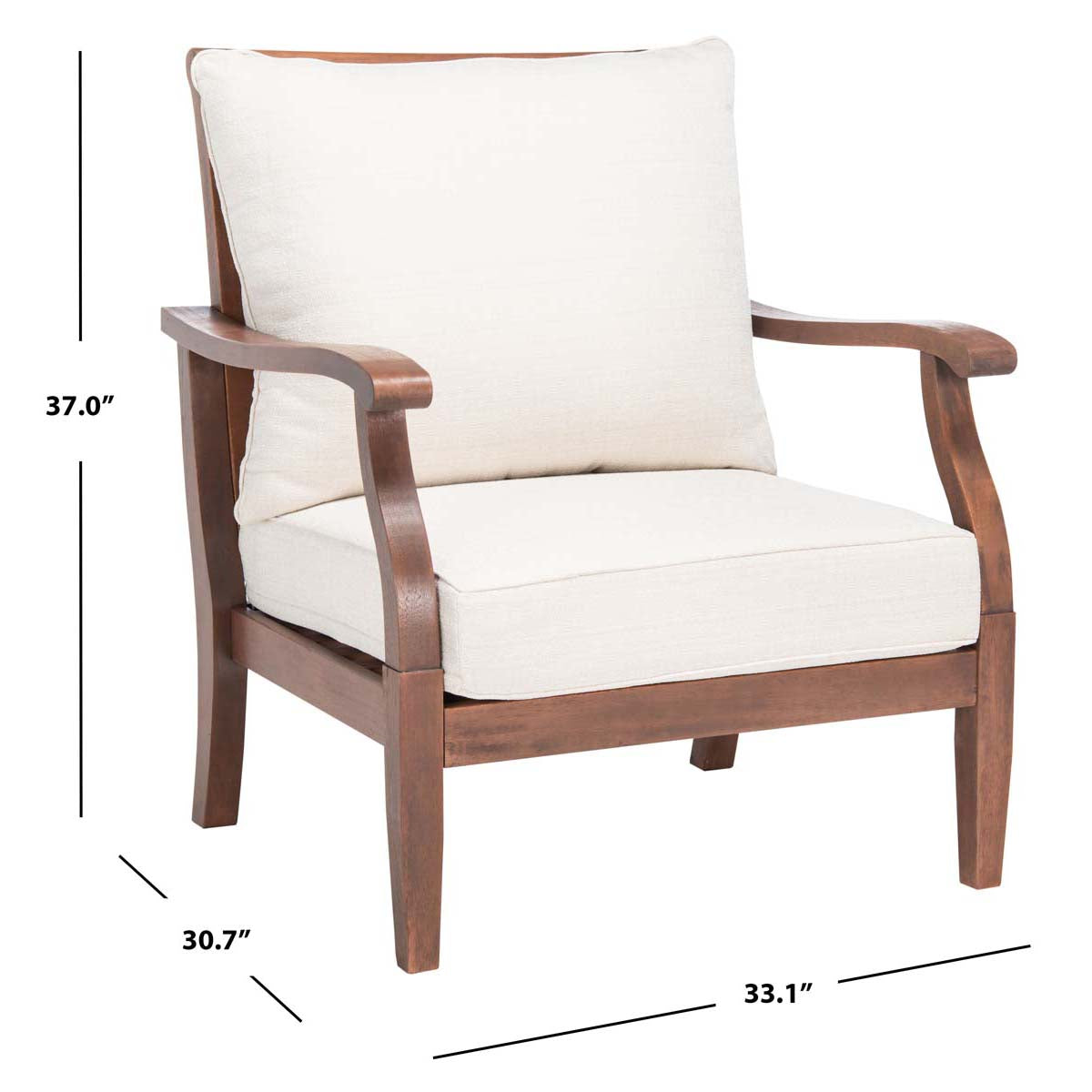 Safavieh Couture Payden Outdoor Accent Chair , CPT1022 - Natural / Beige