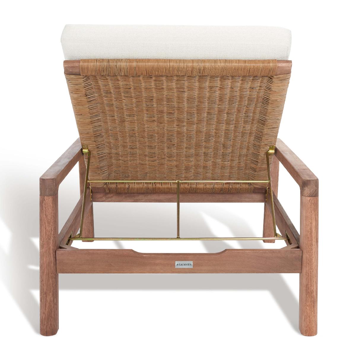 Safavieh Couture Donnamaria Wicker Sun Lounger, CPT1027 - Natural / White