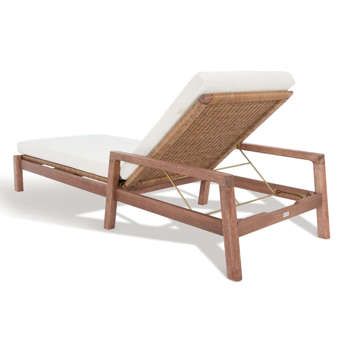 Safavieh Couture Donnamaria Wicker Sun Lounger, CPT1027 - Natural / White