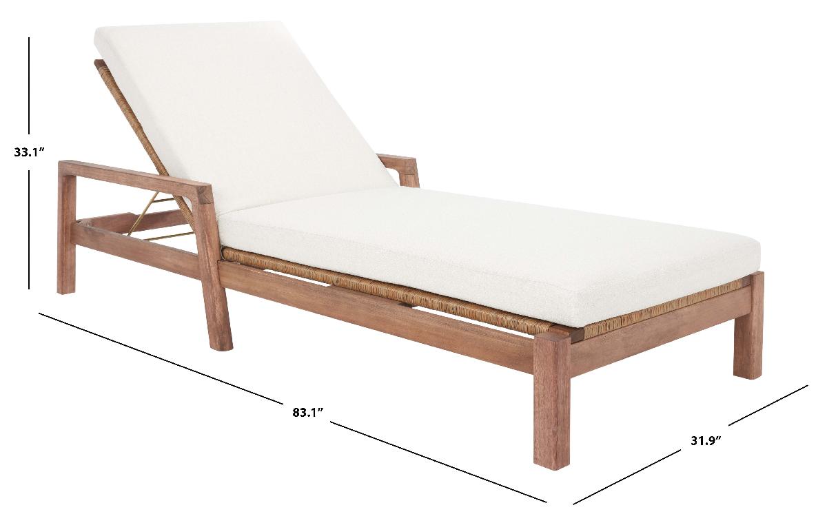 Safavieh Couture Donnamaria Wicker Sun Lounger, CPT1027 - Natural / White