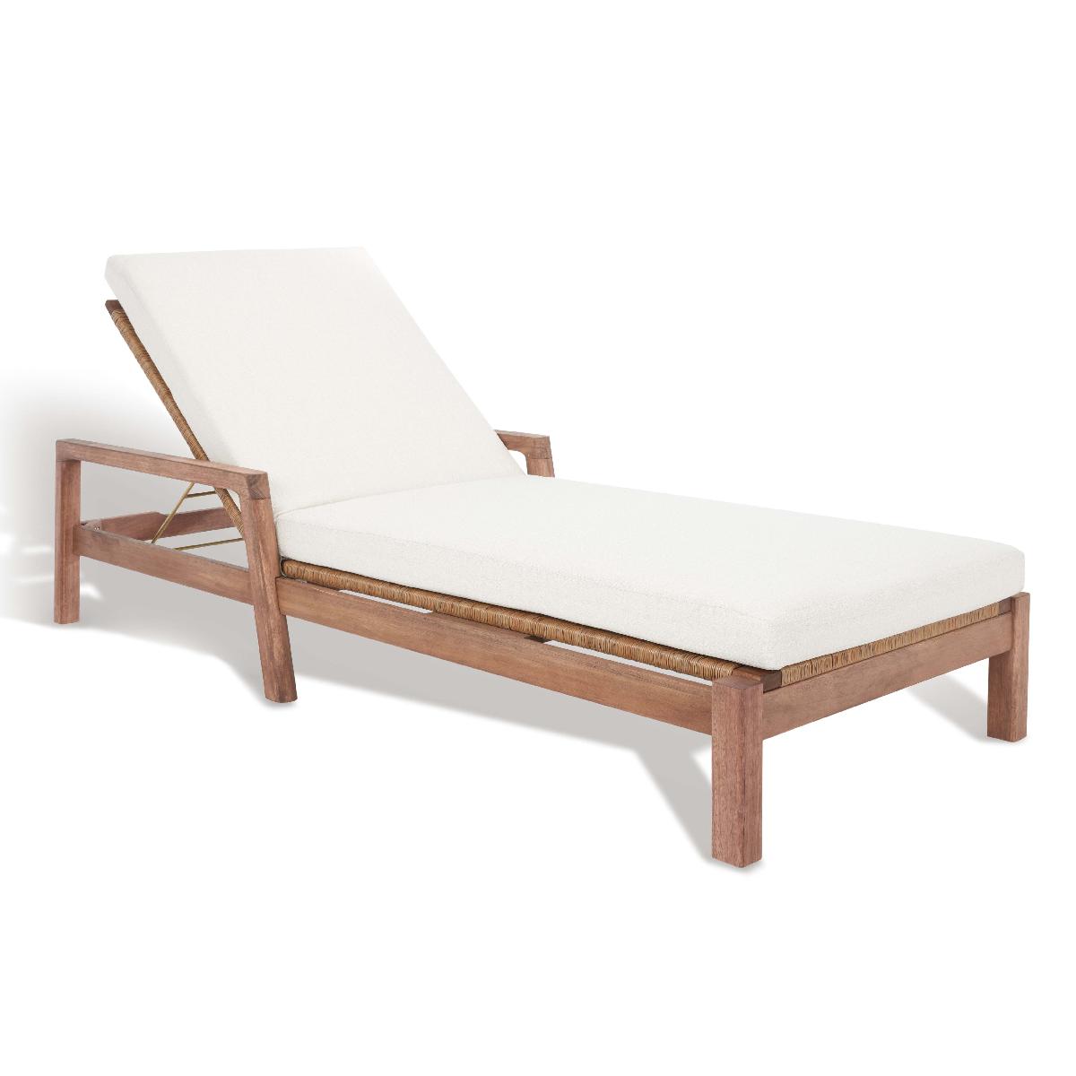 Safavieh Couture Donnamaria Wicker Sun Lounger, CPT1027 - Natural / White