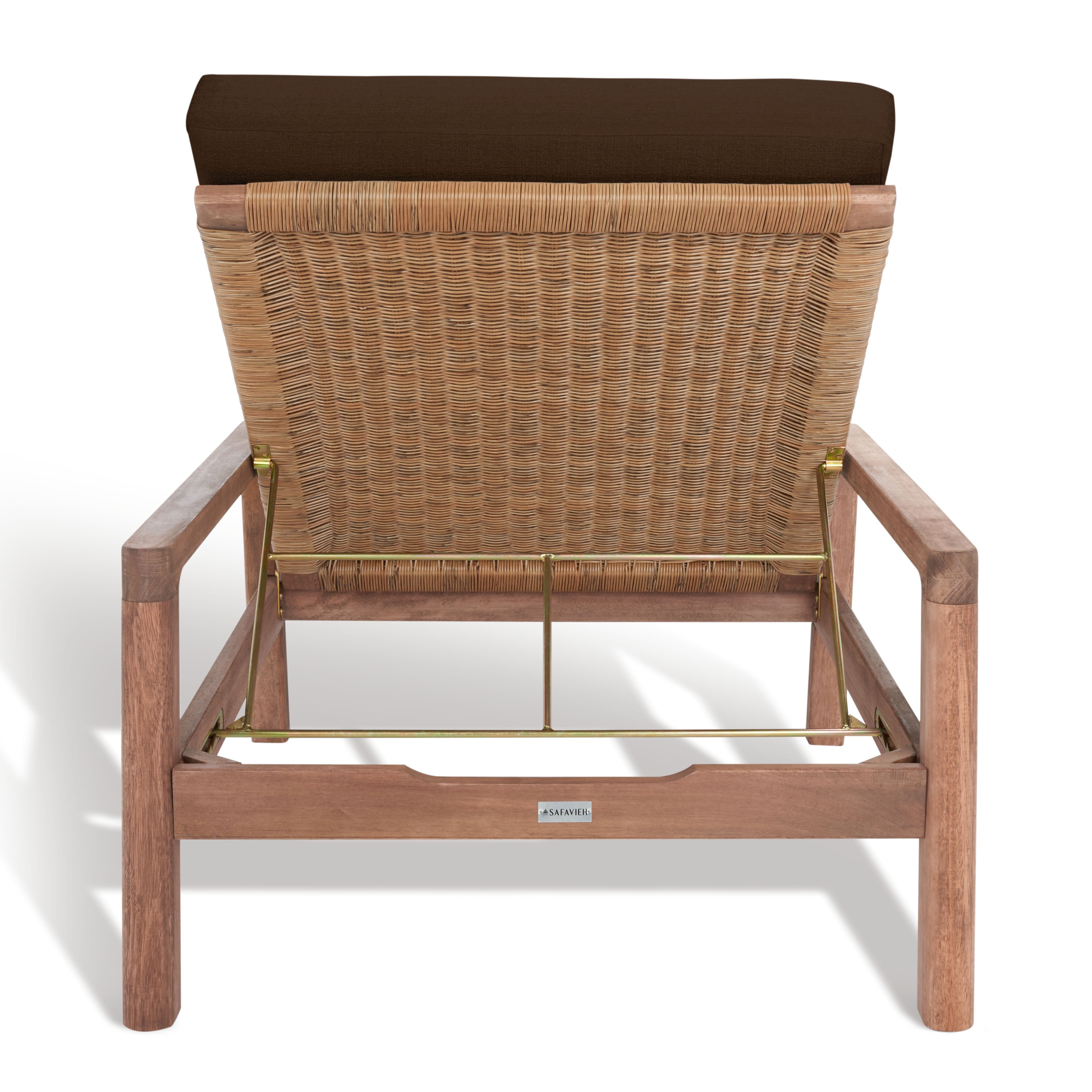 Safavieh Couture Donnamaria Wicker Sun Lounger, CPT1027 - Natural / Dark Brown